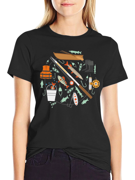 Fishing Enthusiast Black T-Shirt