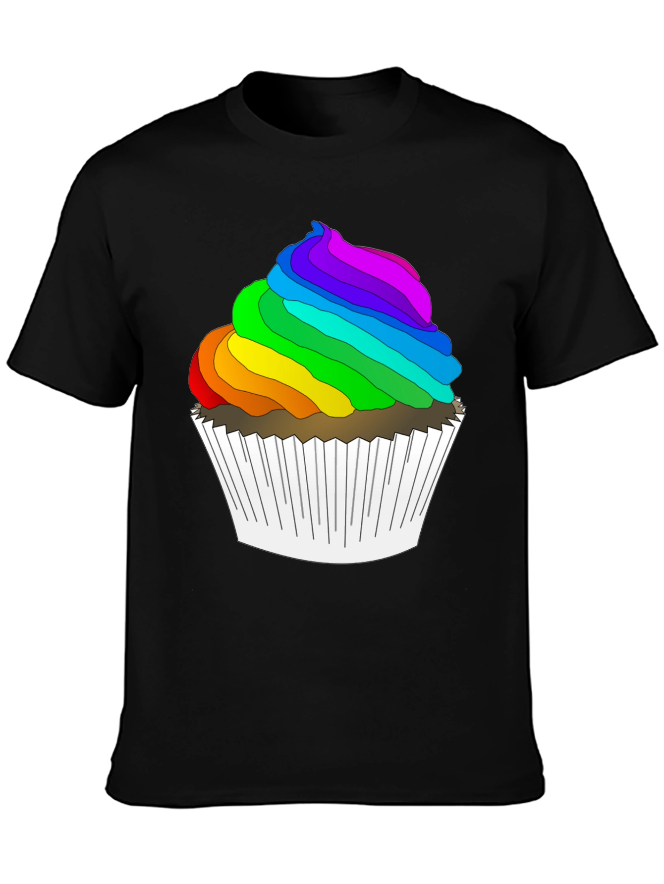 Rainbow Cupcake T-Shirt: Sweet & Stylish