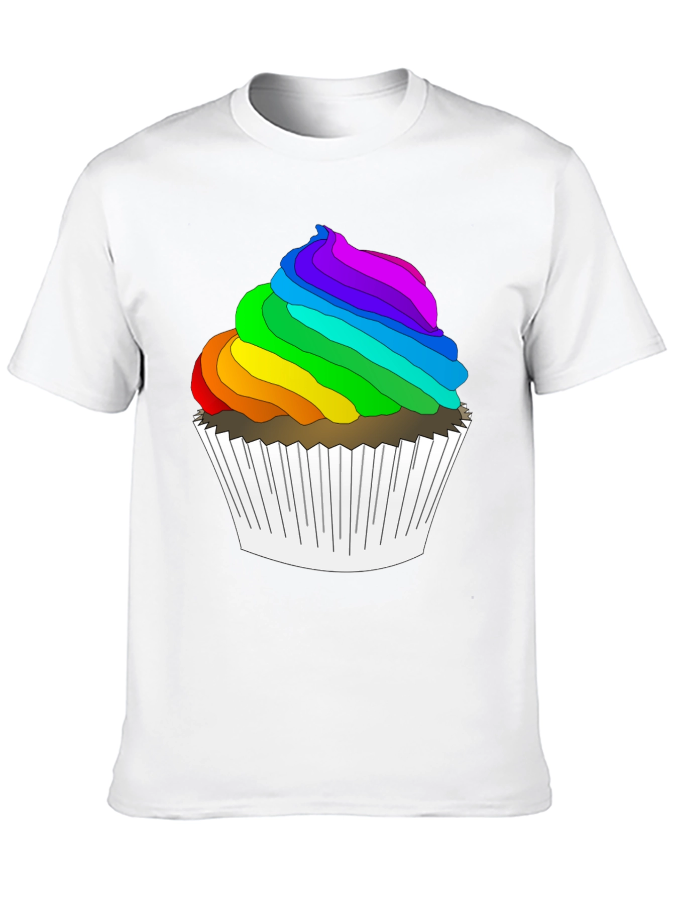 Rainbow Cupcake T-Shirt: Sweet & Stylish