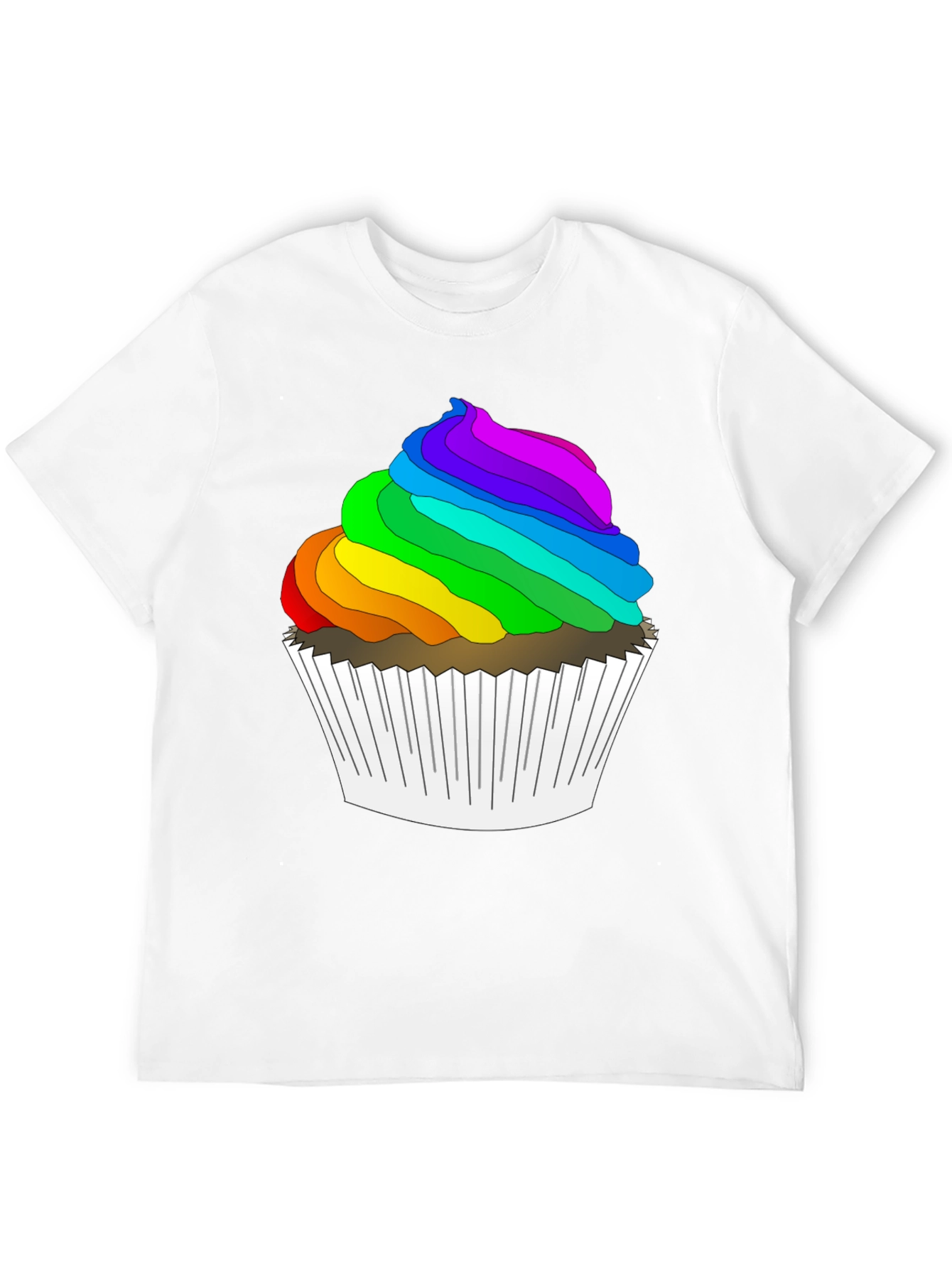 Rainbow Cupcake T-Shirt: Sweet & Stylish