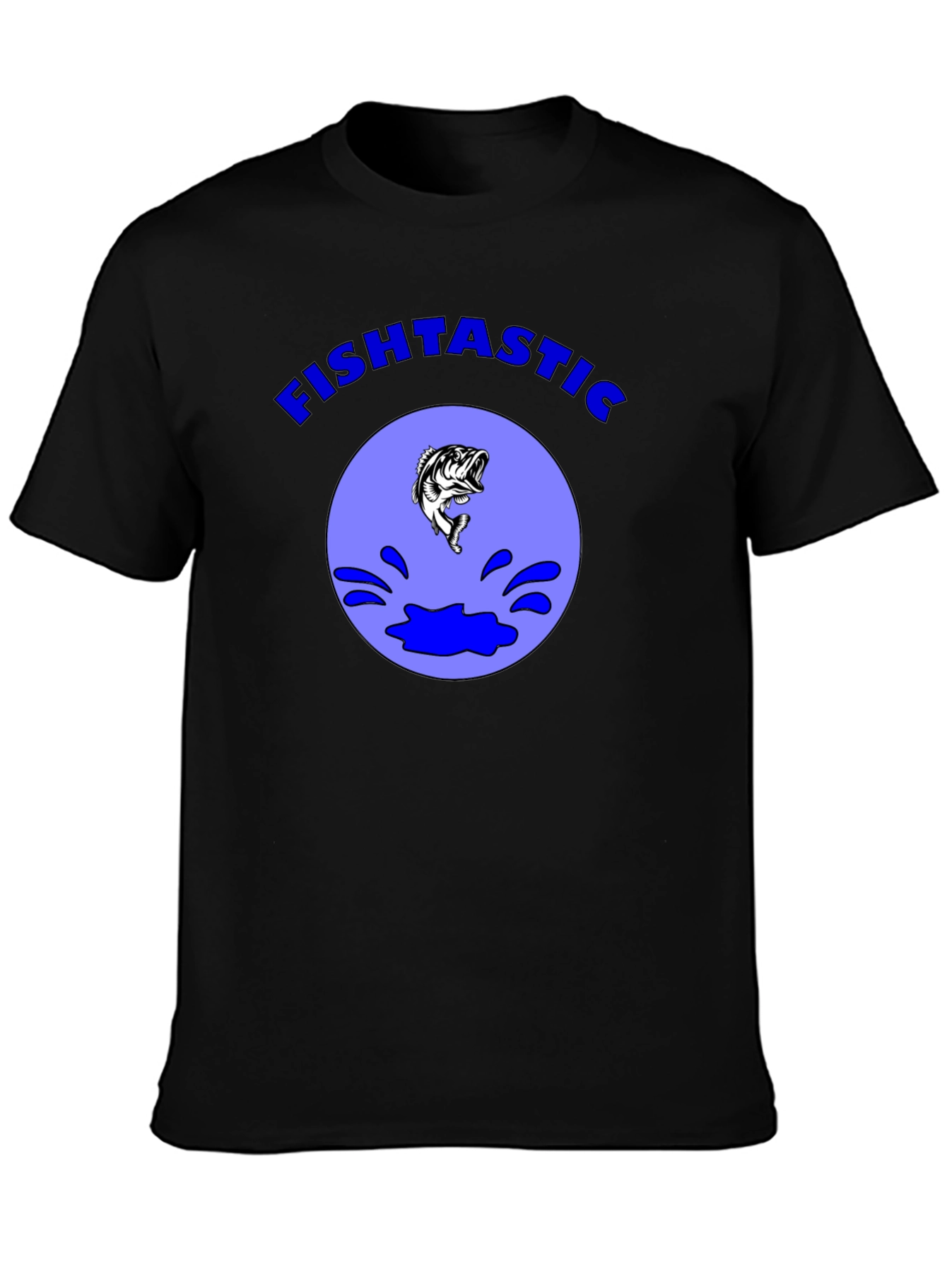 Fishtastic T-Shirt: Black Bass Fishing Tee