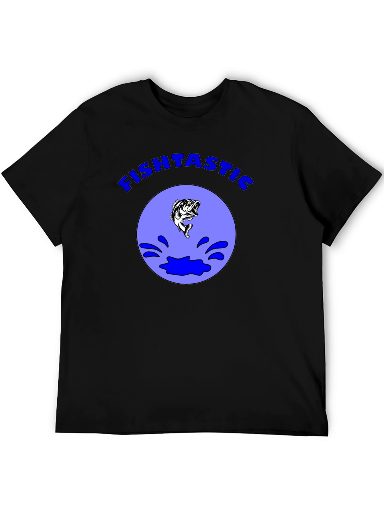 Fishtastic T-Shirt: Black Bass Fishing Tee