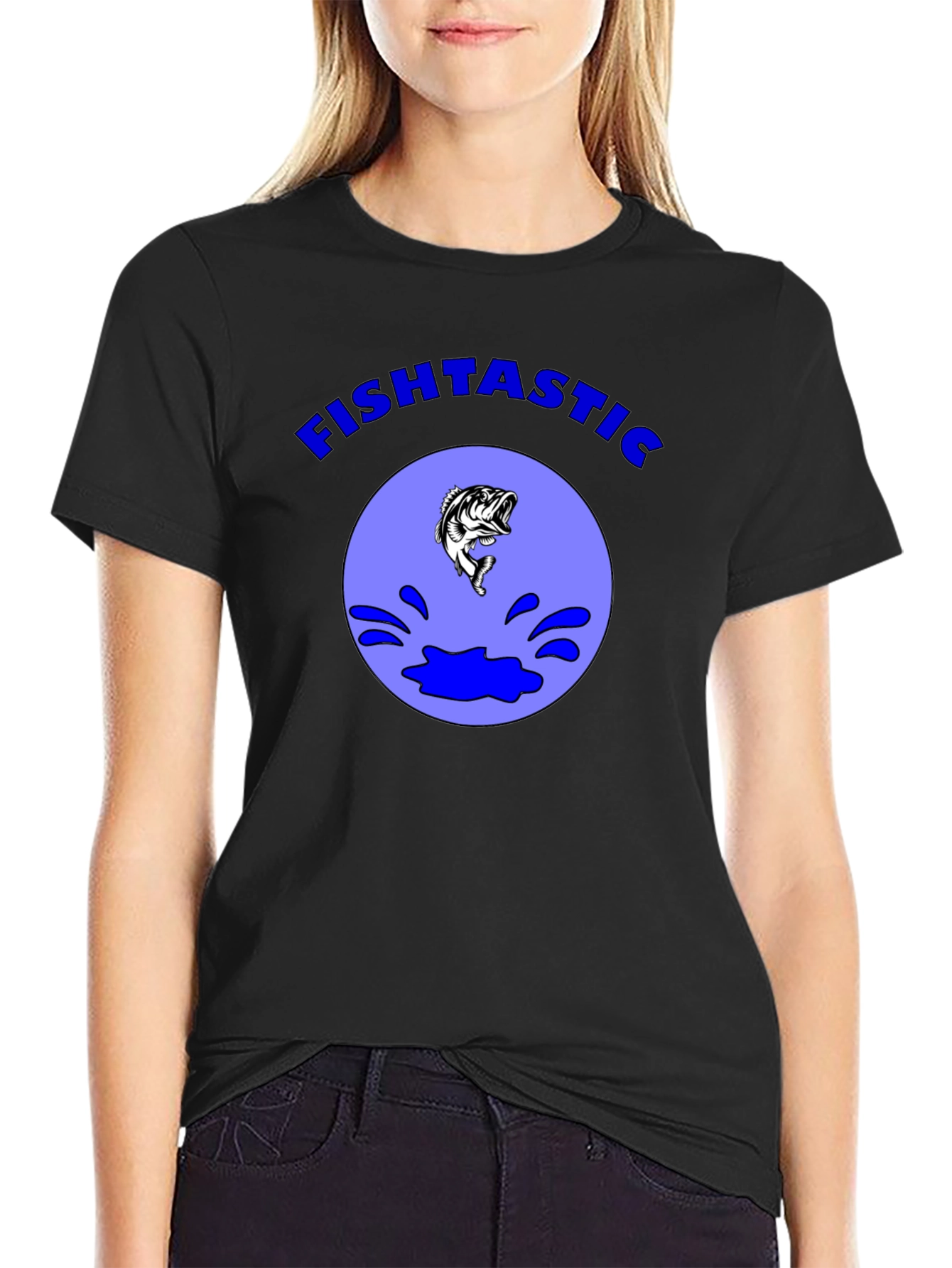 Fishtastic T-Shirt: Black Bass Fishing Tee