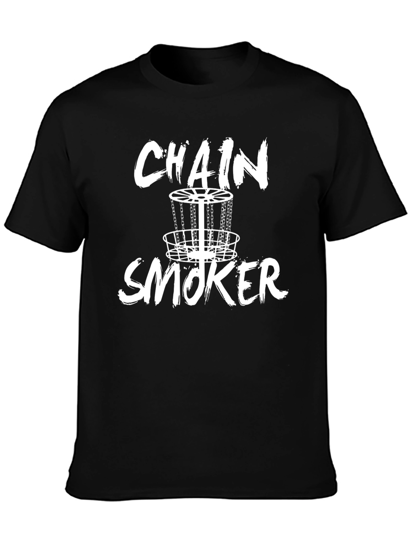 Chain Smoker Disc Golf T-Shirt - Black Graphic Tee