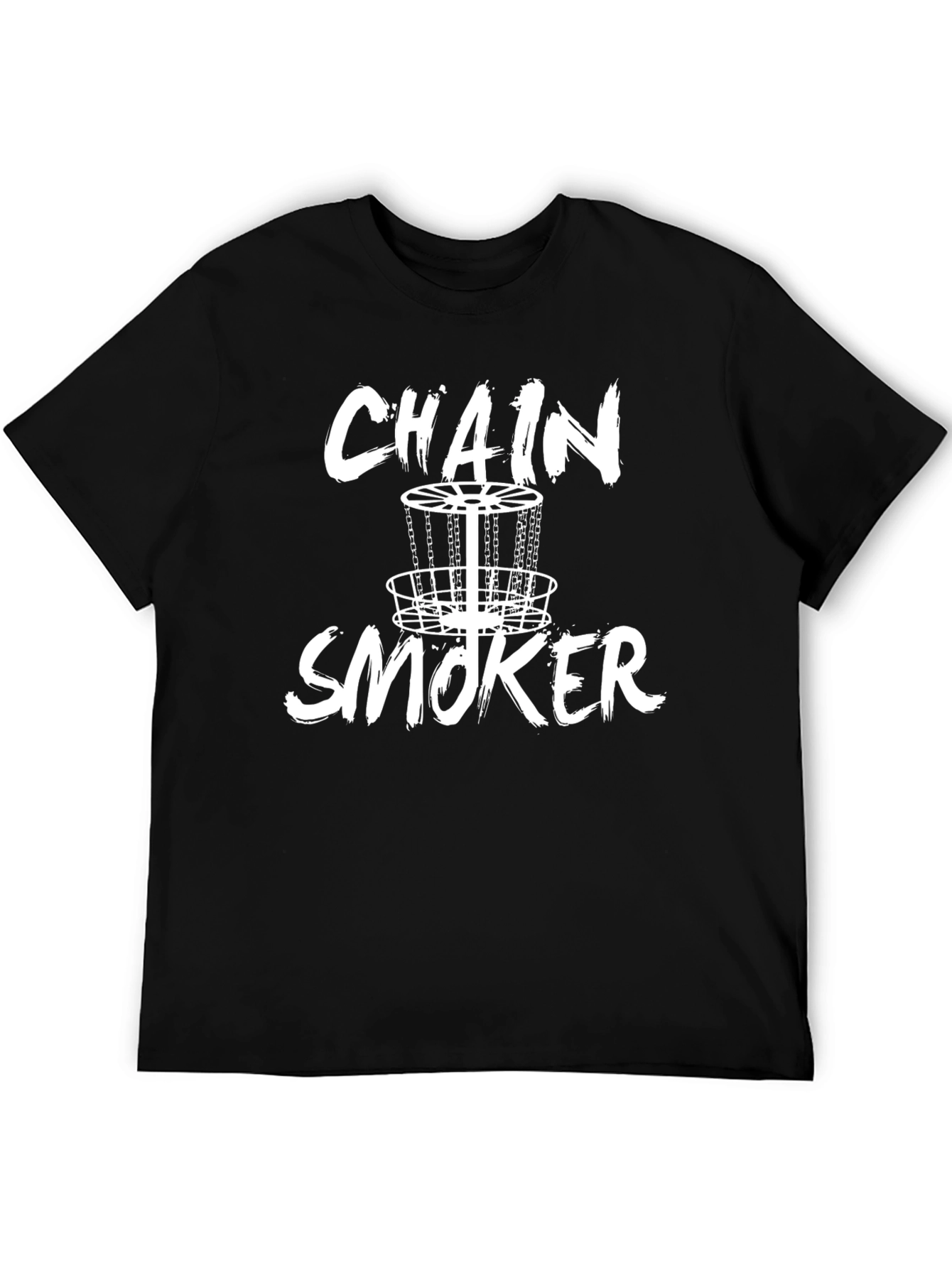 Chain Smoker Disc Golf T-Shirt - Black Graphic Tee