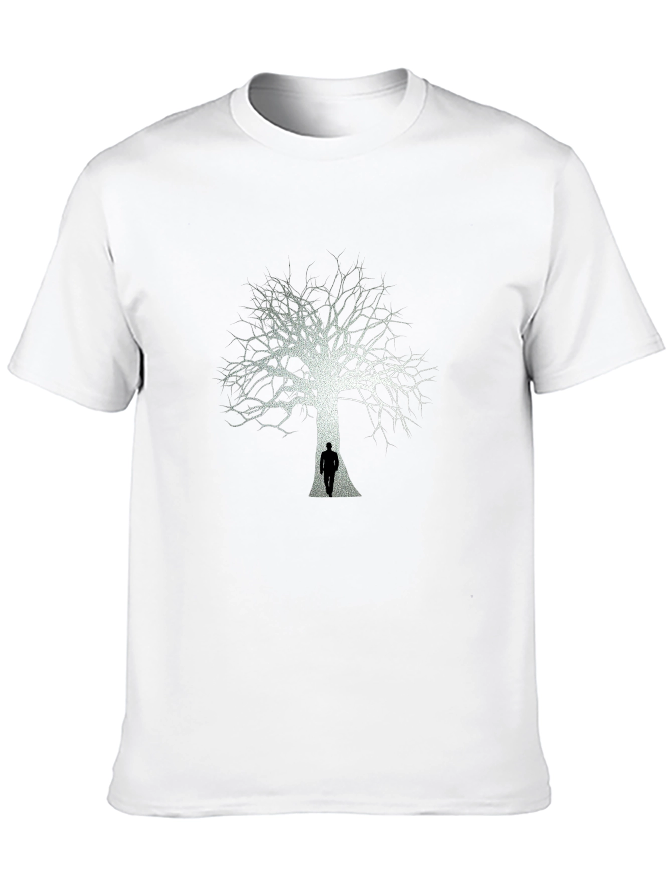 Tree Silhouette Graphic Tee - Mens Black T-Shirt