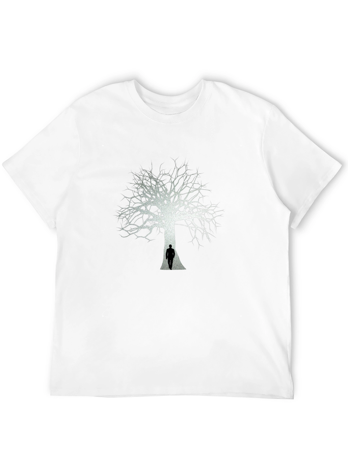 Tree Silhouette Graphic Tee - Mens Black T-Shirt
