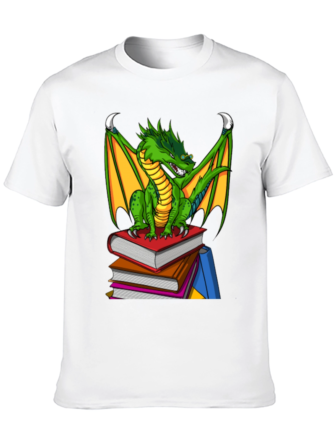 Dragon On Books Graphic Tee