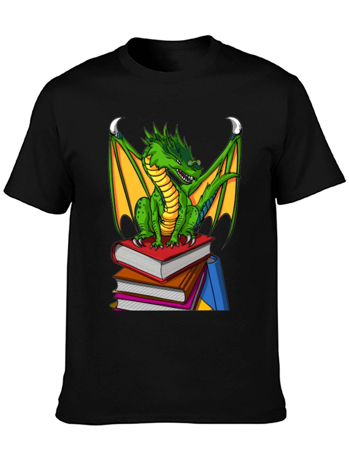 Dragon On Books Graphic Tee