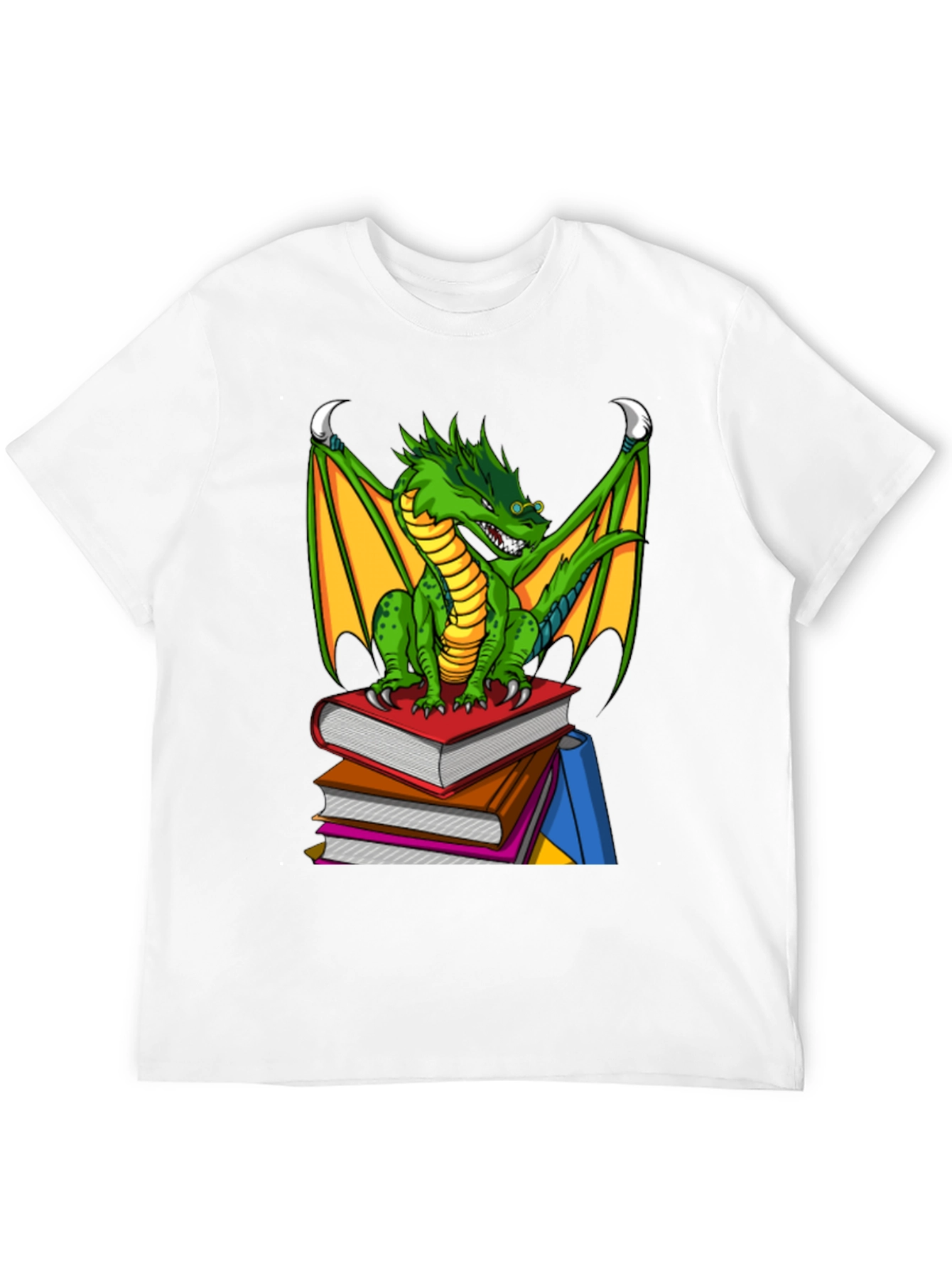 Dragon On Books Graphic Tee