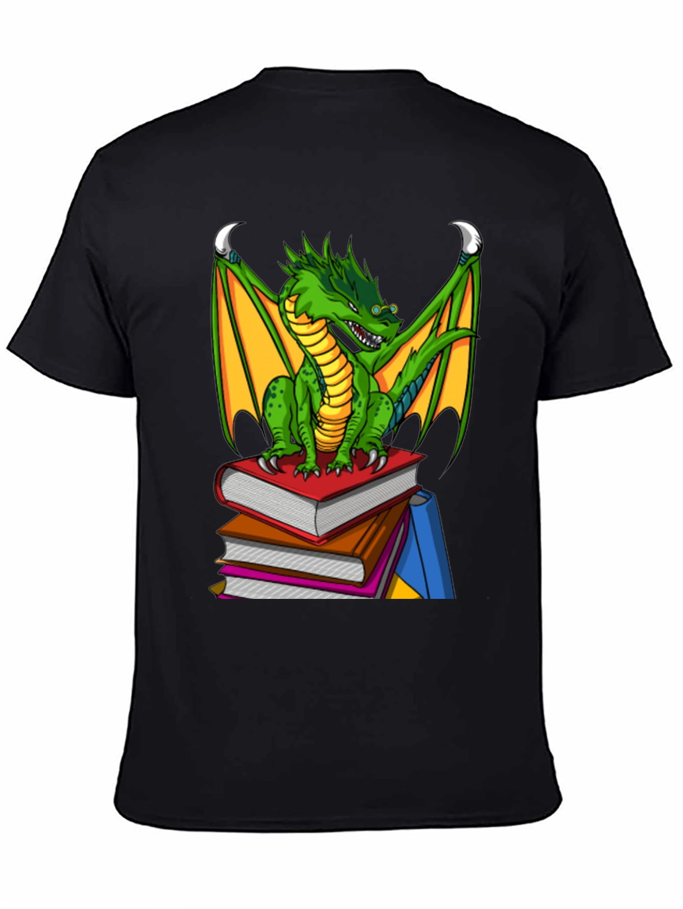 Dragon On Books Graphic Tee