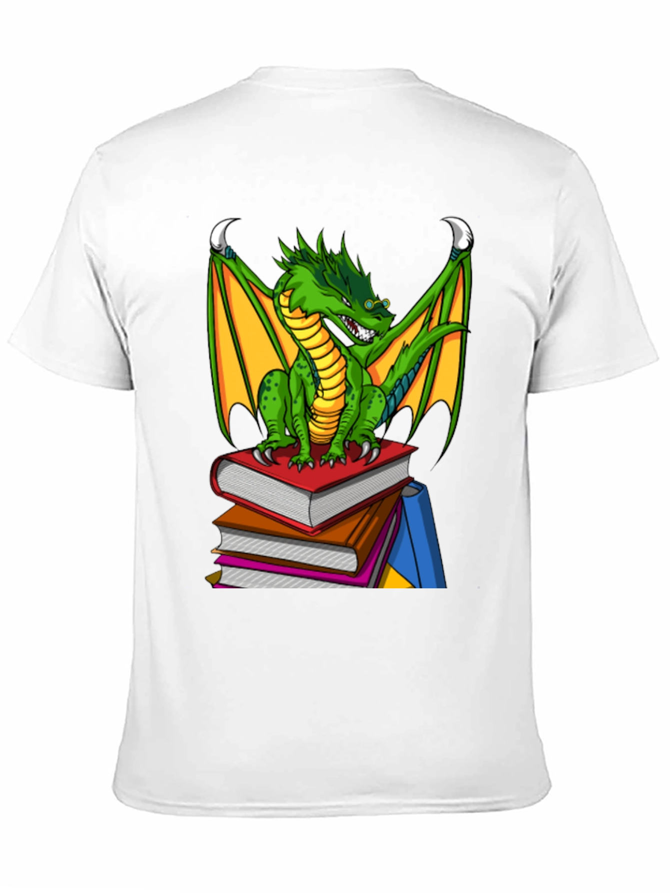 Dragon On Books Graphic Tee