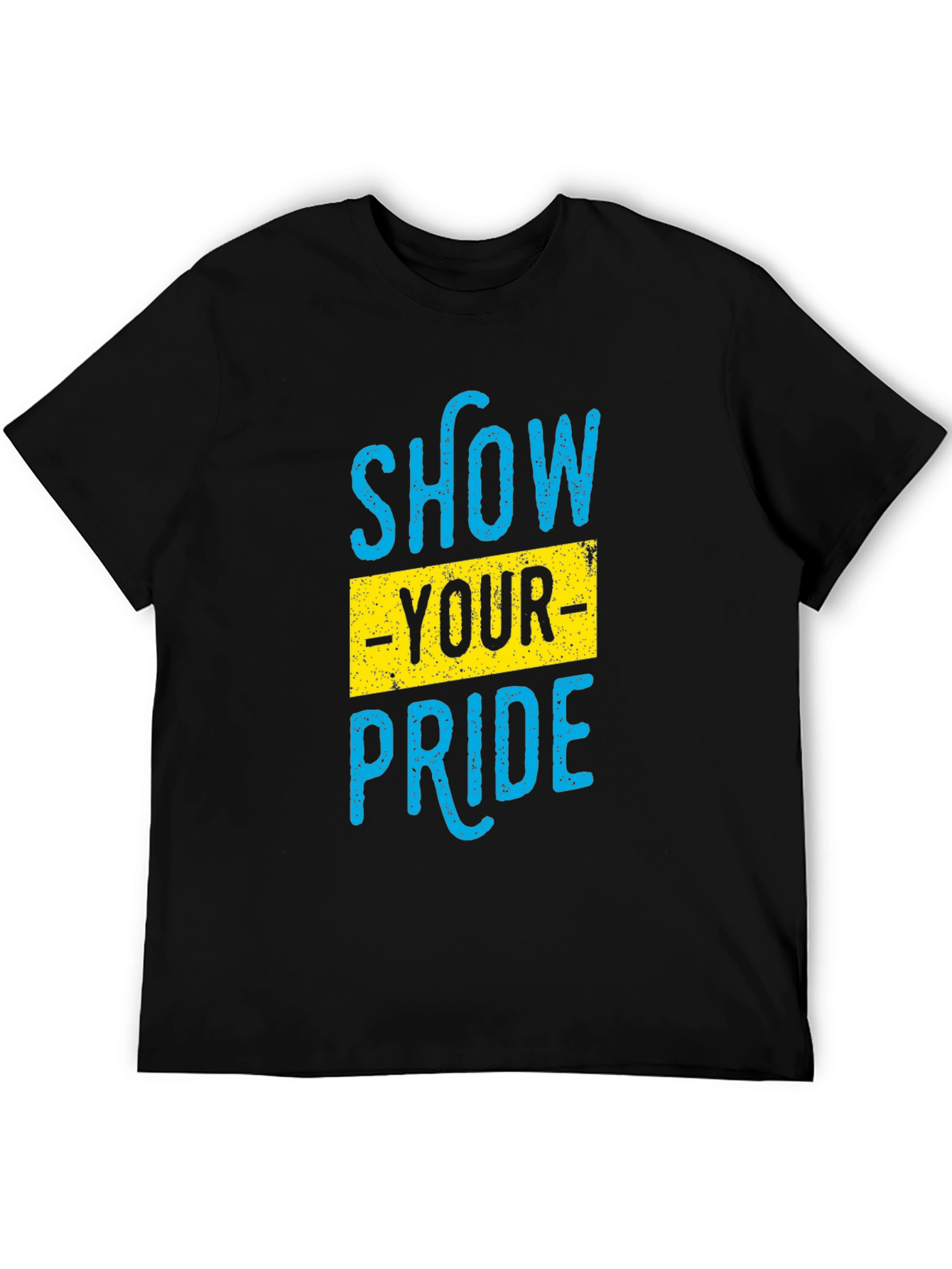 Show Your Pride Graphic T-Shirt - Black Cotton Blend
