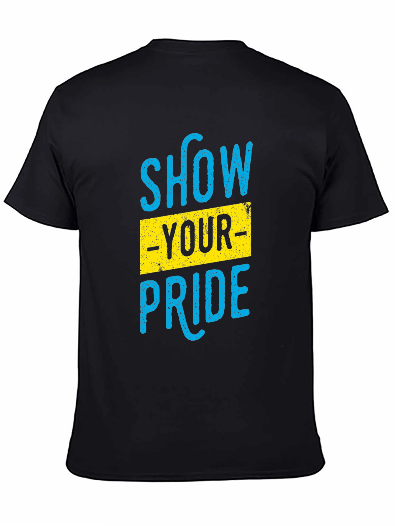 Show Your Pride Graphic T-Shirt - Black Cotton Blend