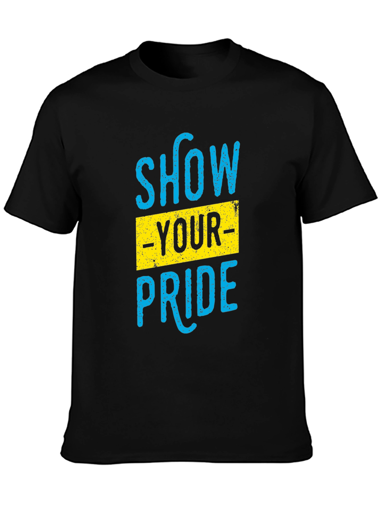 Show Your Pride Graphic T-Shirt - Black Cotton Blend