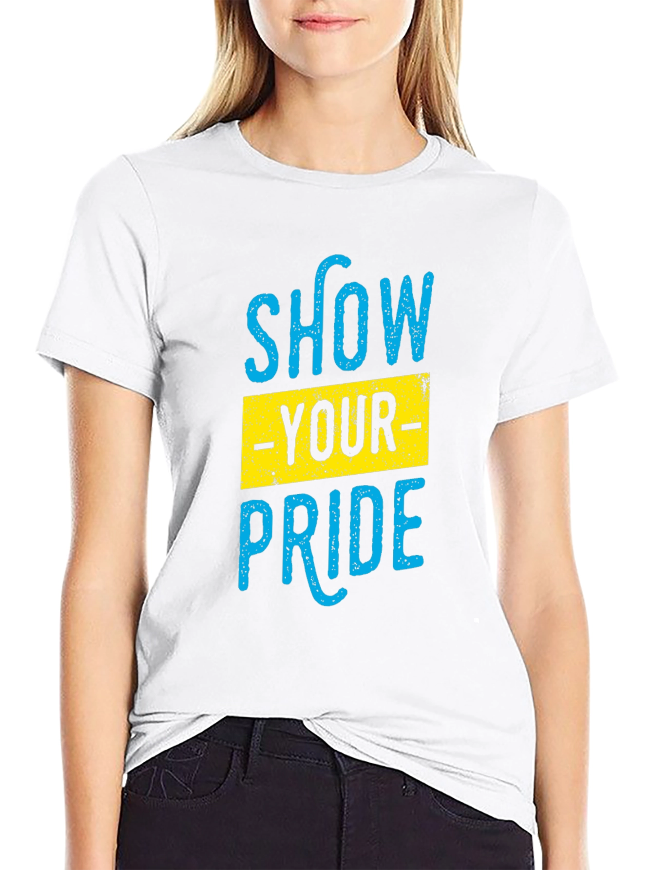 Show Your Pride Graphic T-Shirt - Black Cotton Blend