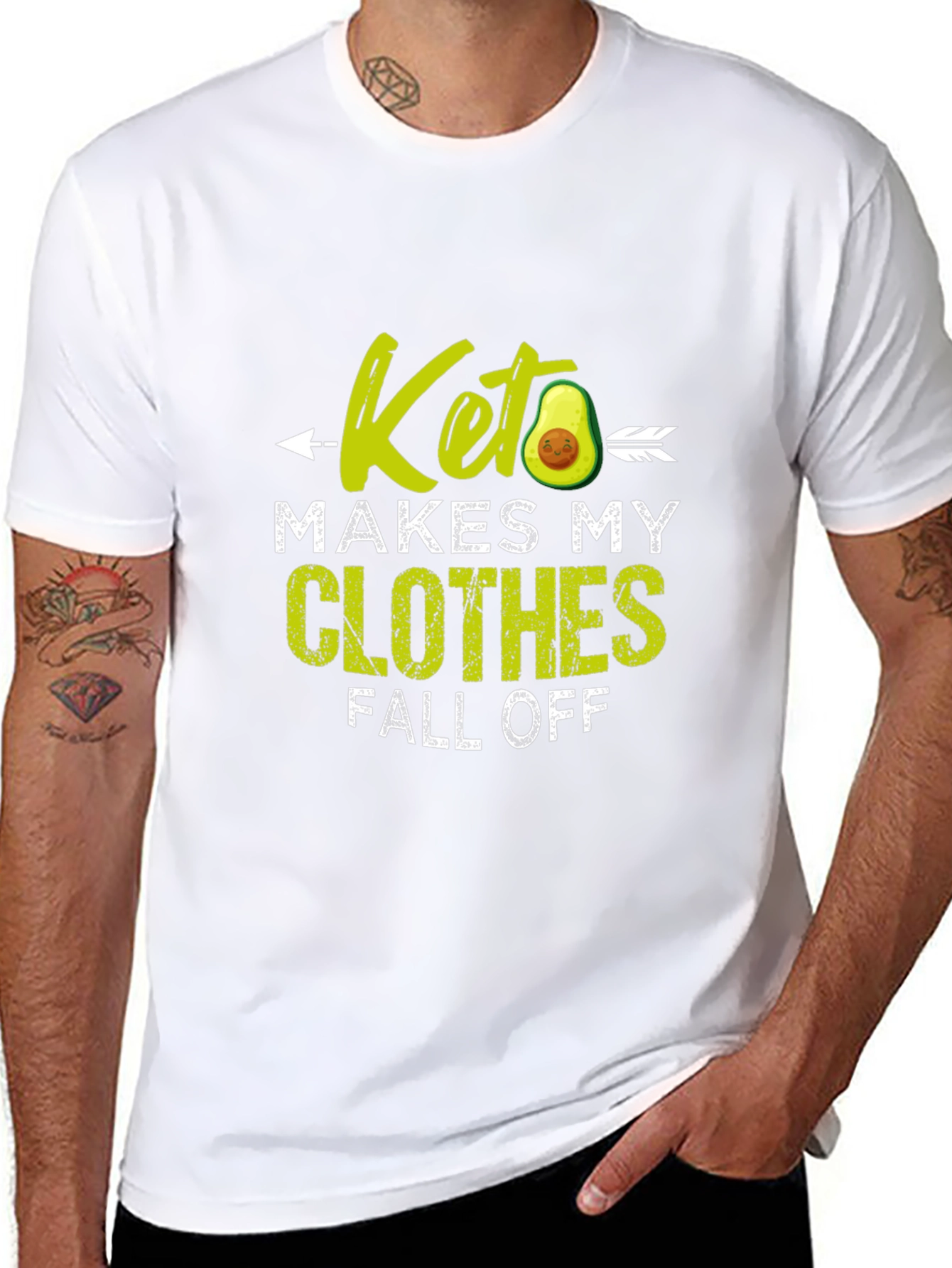 Keto Diet T-Shirt - Funny Avocado Design