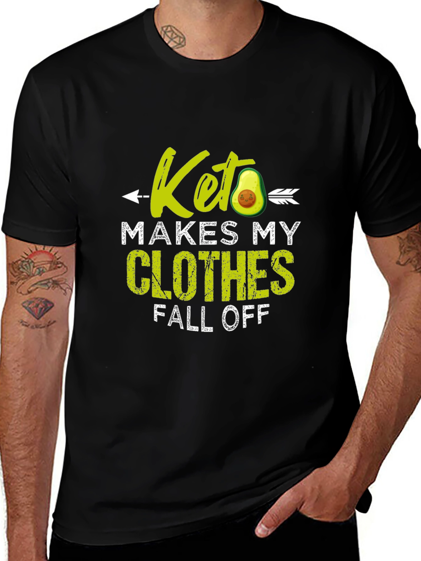 Keto Diet T-Shirt - Funny Avocado Design
