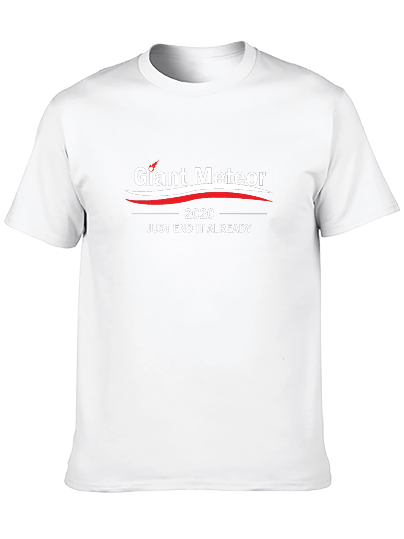 Giant Meteor 2020 Slogan Black T-Shirt