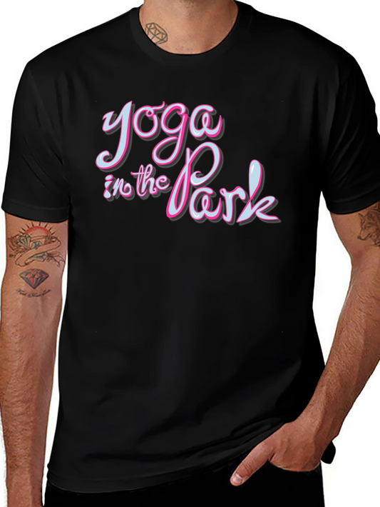 Yoga in the Park Black Graphic T-Shirt