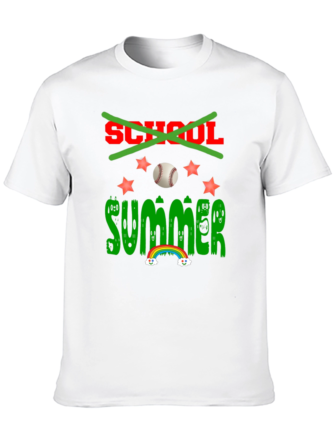 Summer Baseball T-Shirt - No More School!