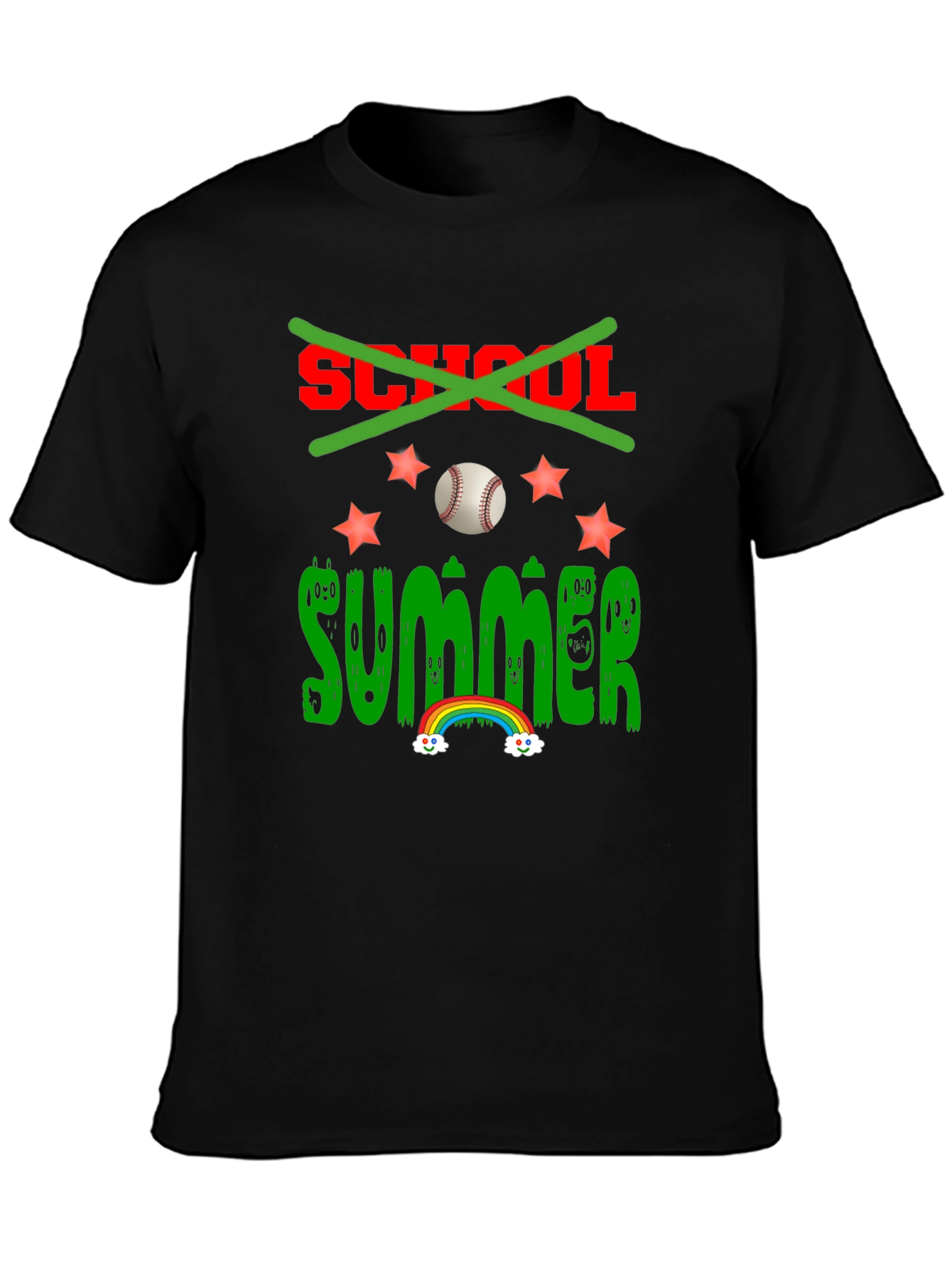 Summer Baseball T-Shirt - No More School!