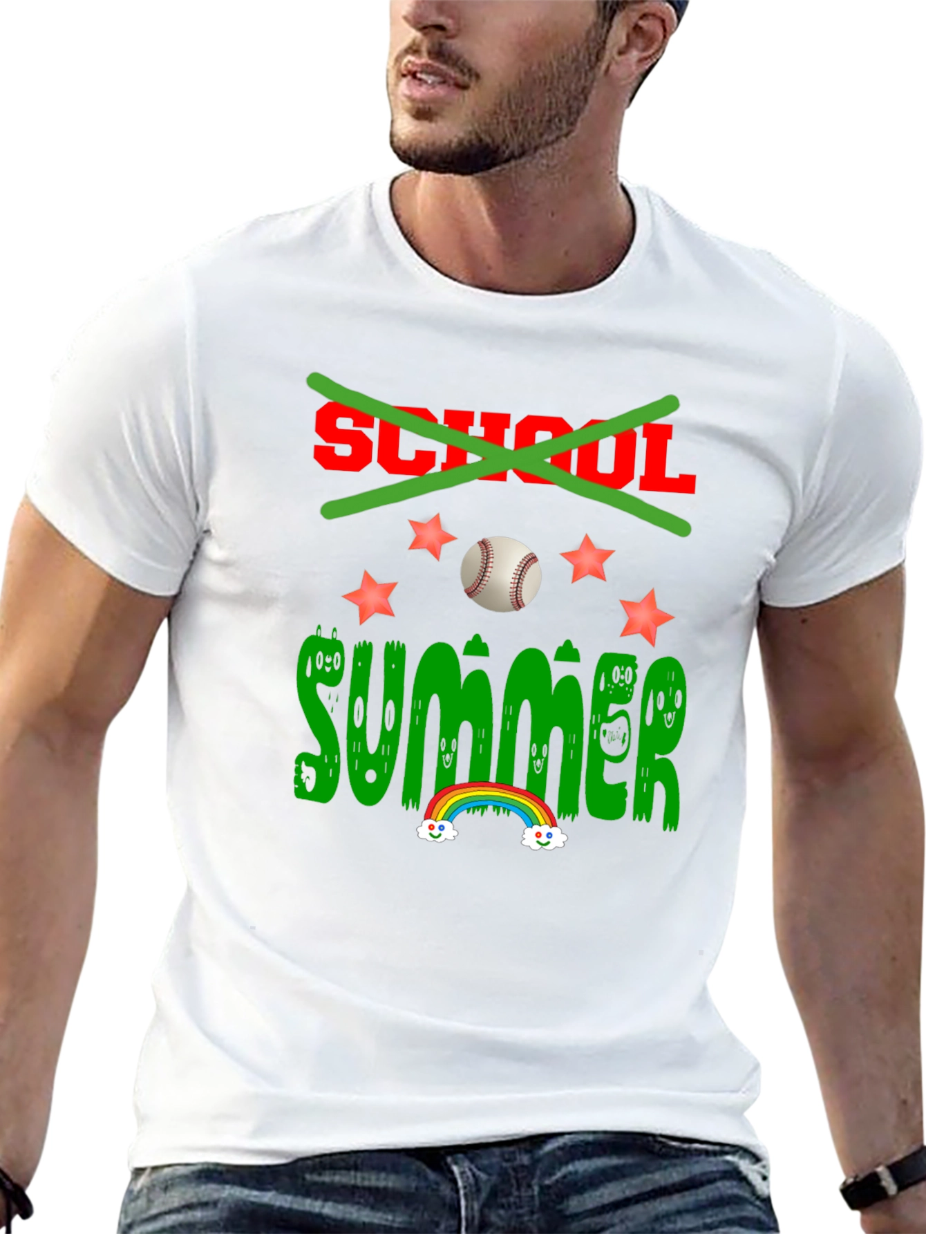 Summer Baseball T-Shirt - No More School!