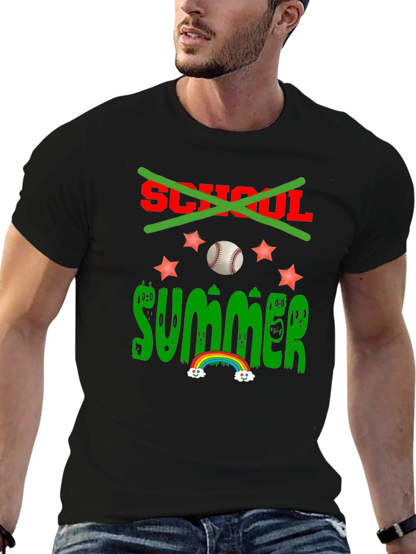 Summer Baseball T-Shirt - No More School!