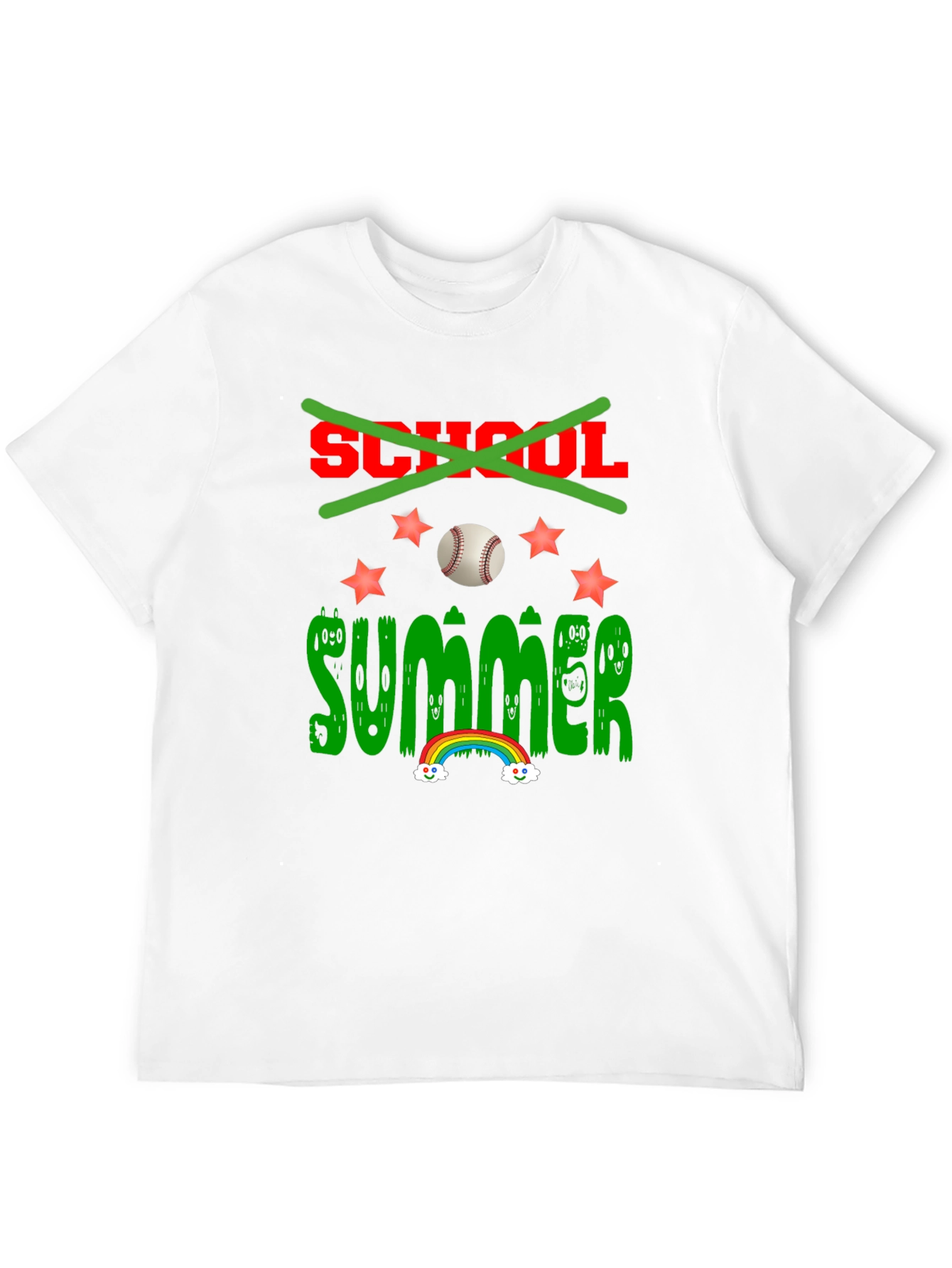 Summer Baseball T-Shirt - No More School!