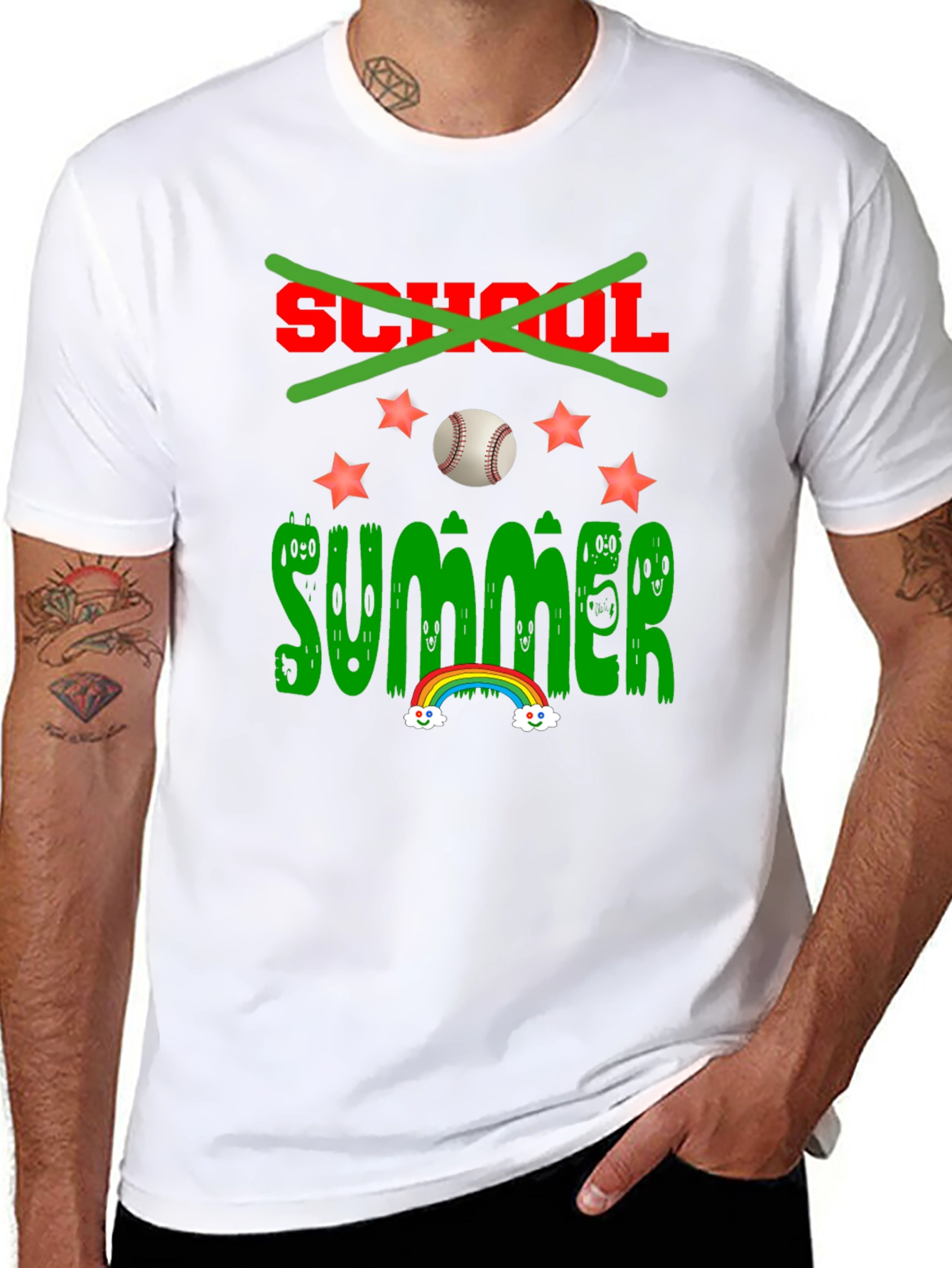 Summer Baseball T-Shirt - No More School!