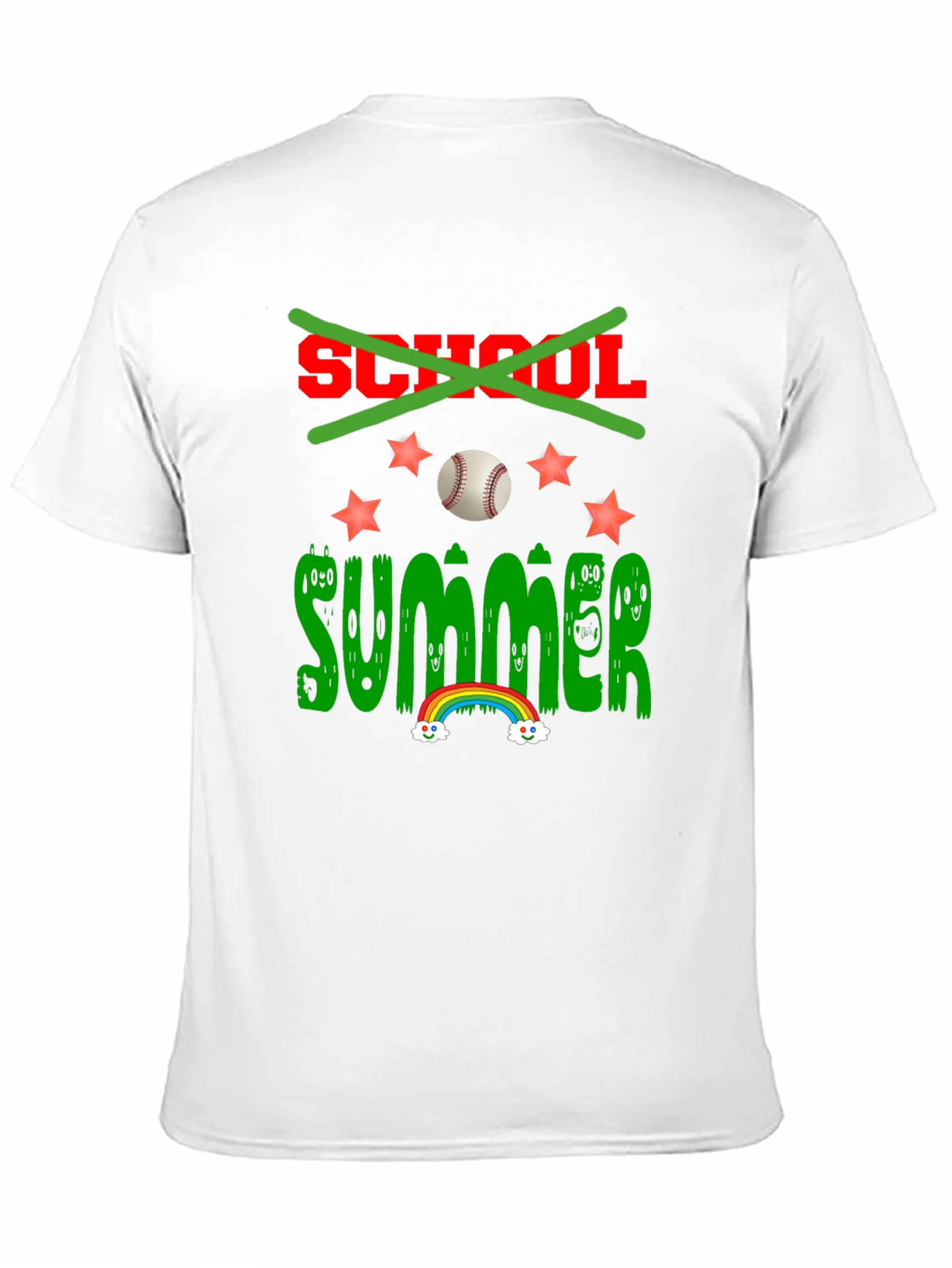 Summer Baseball T-Shirt - No More School!