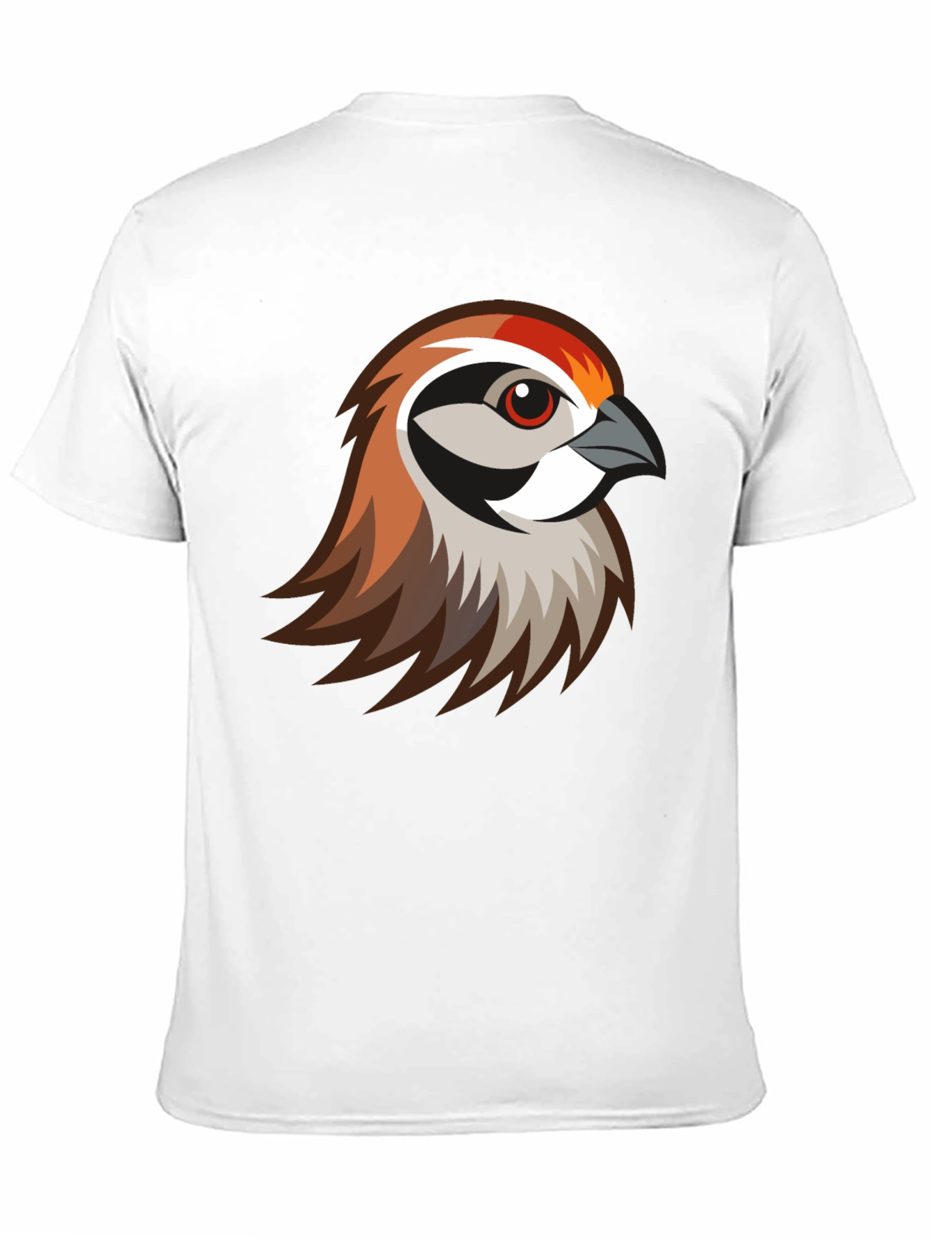 Stylish Bird Graphic Print Black T-Shirt