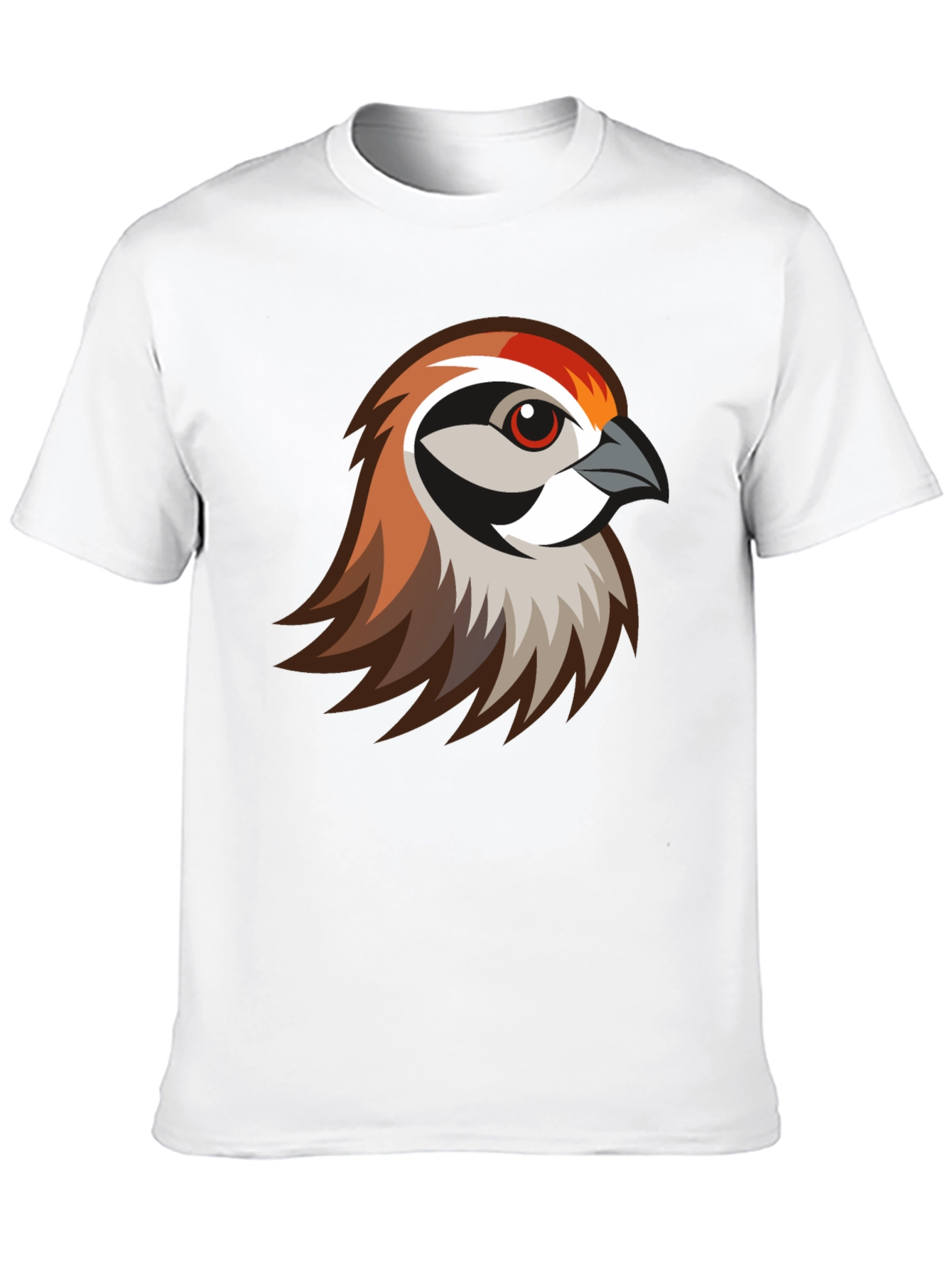 Stylish Bird Graphic Print Black T-Shirt