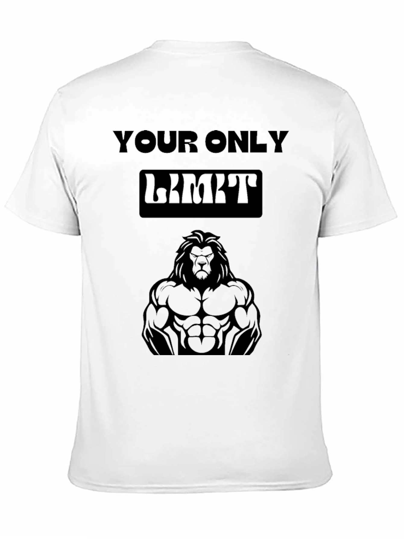 Motivational Lion Graphic Black T-Shirt