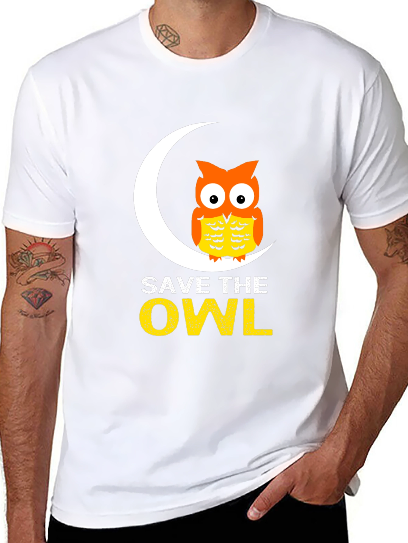 Save the Owl Graphic Tee - Black