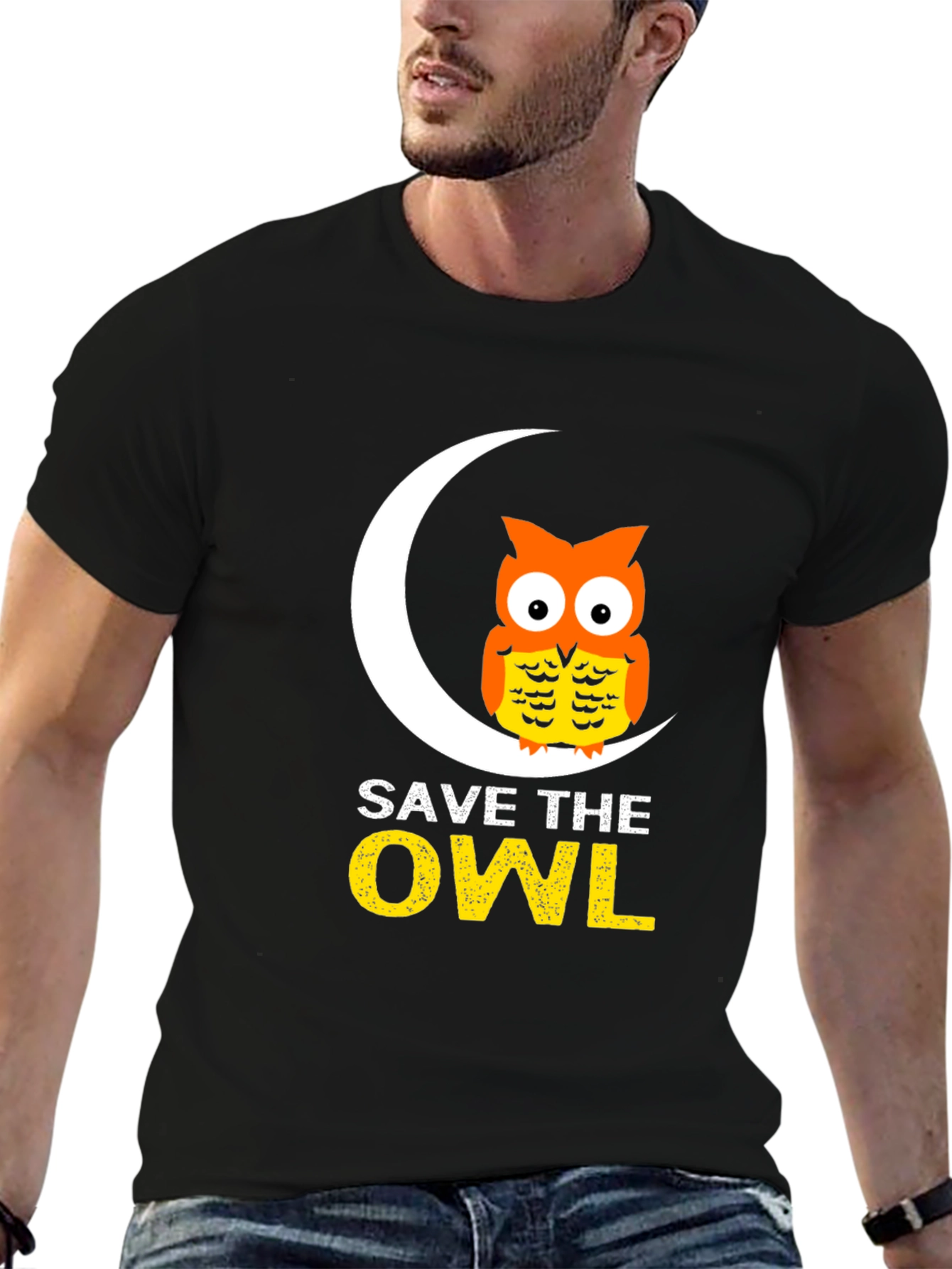 Save the Owl Graphic Tee - Black