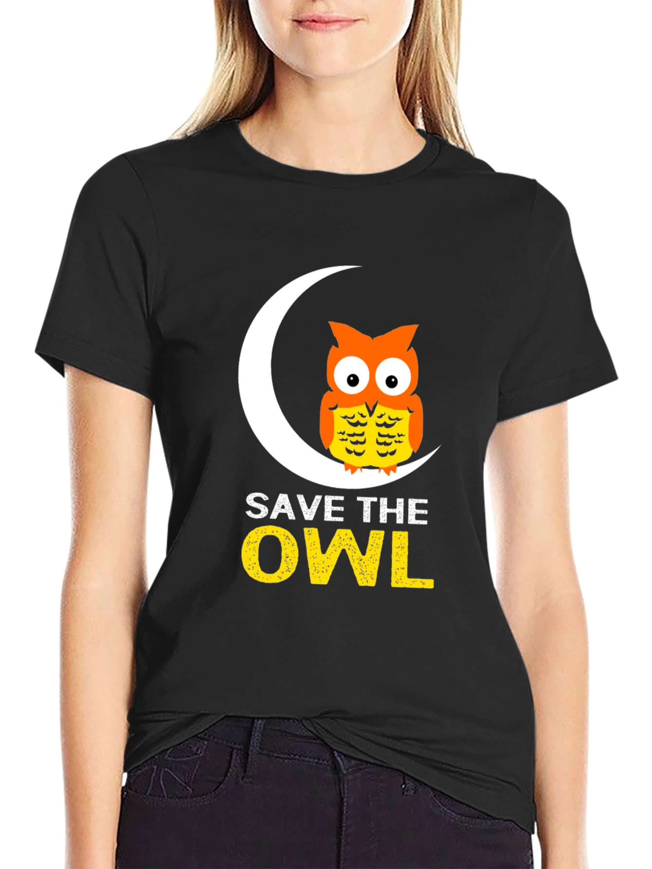 Save the Owl Graphic Tee - Black