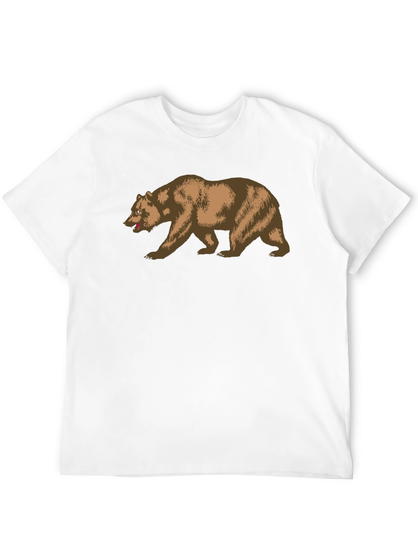 California Bear Graphic Tee - Black Cotton Shirt