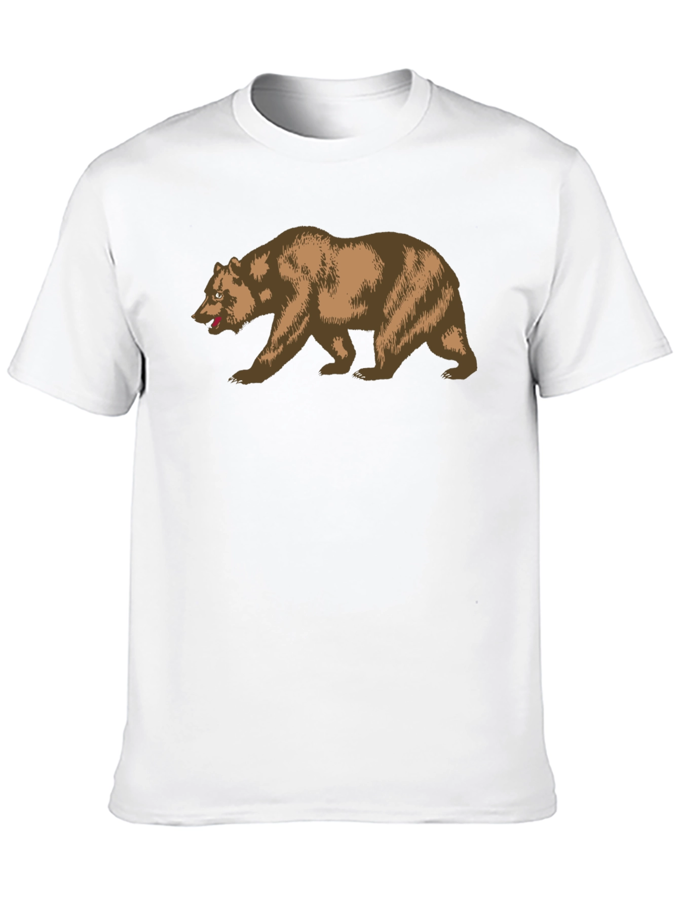 California Bear Graphic Tee - Black Cotton Shirt