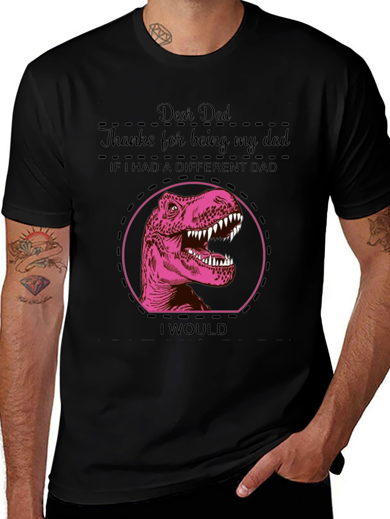 Dear Dad Dinosaur T-Shirt - Fathers Day Gift