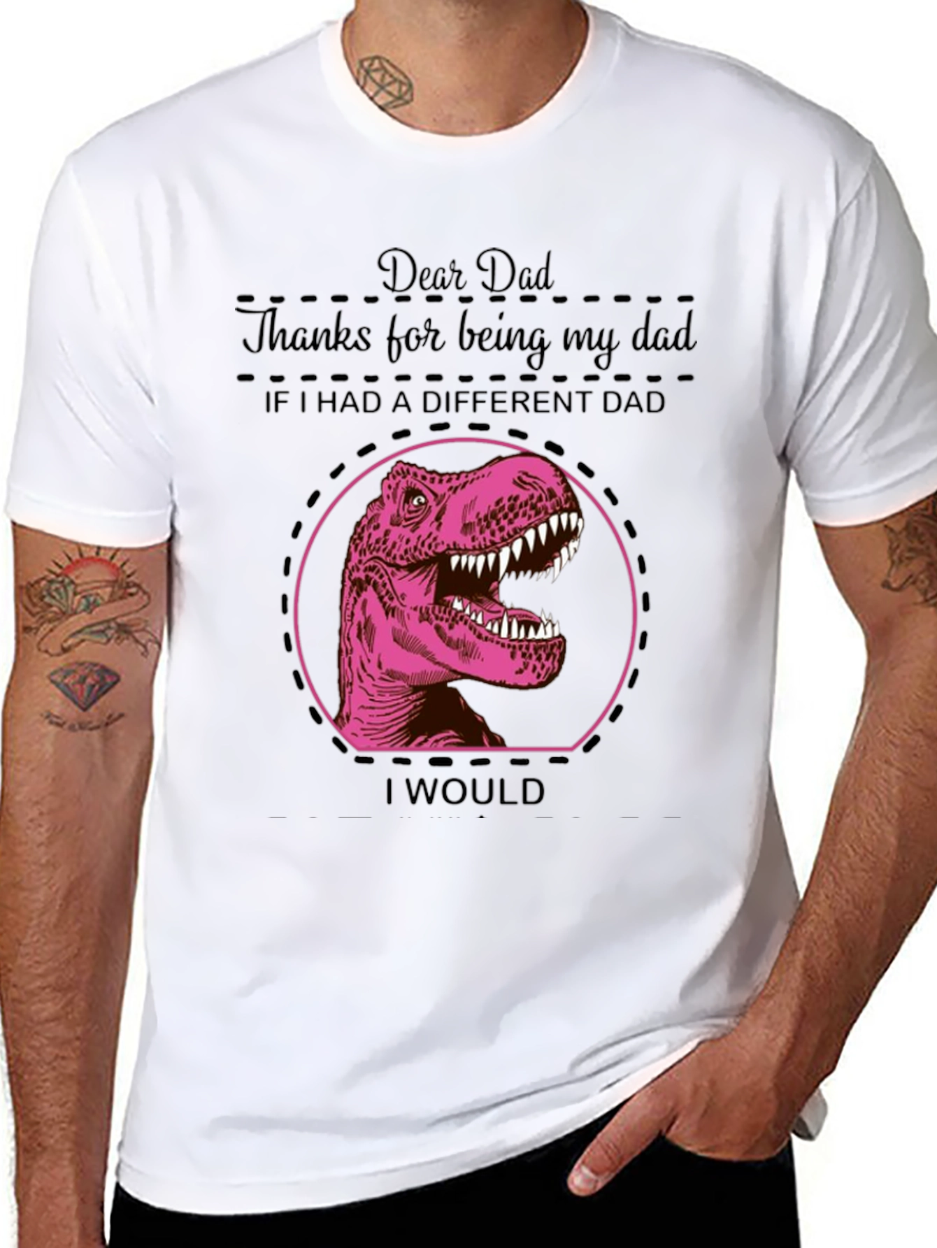 Dear Dad Dinosaur T-Shirt - Fathers Day Gift