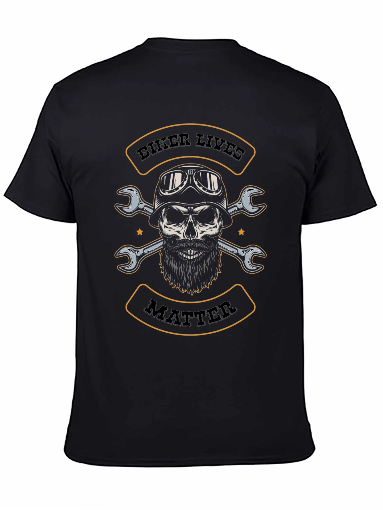 Biker Lives Matter Skull T-Shirt - Mechanic Style Tee