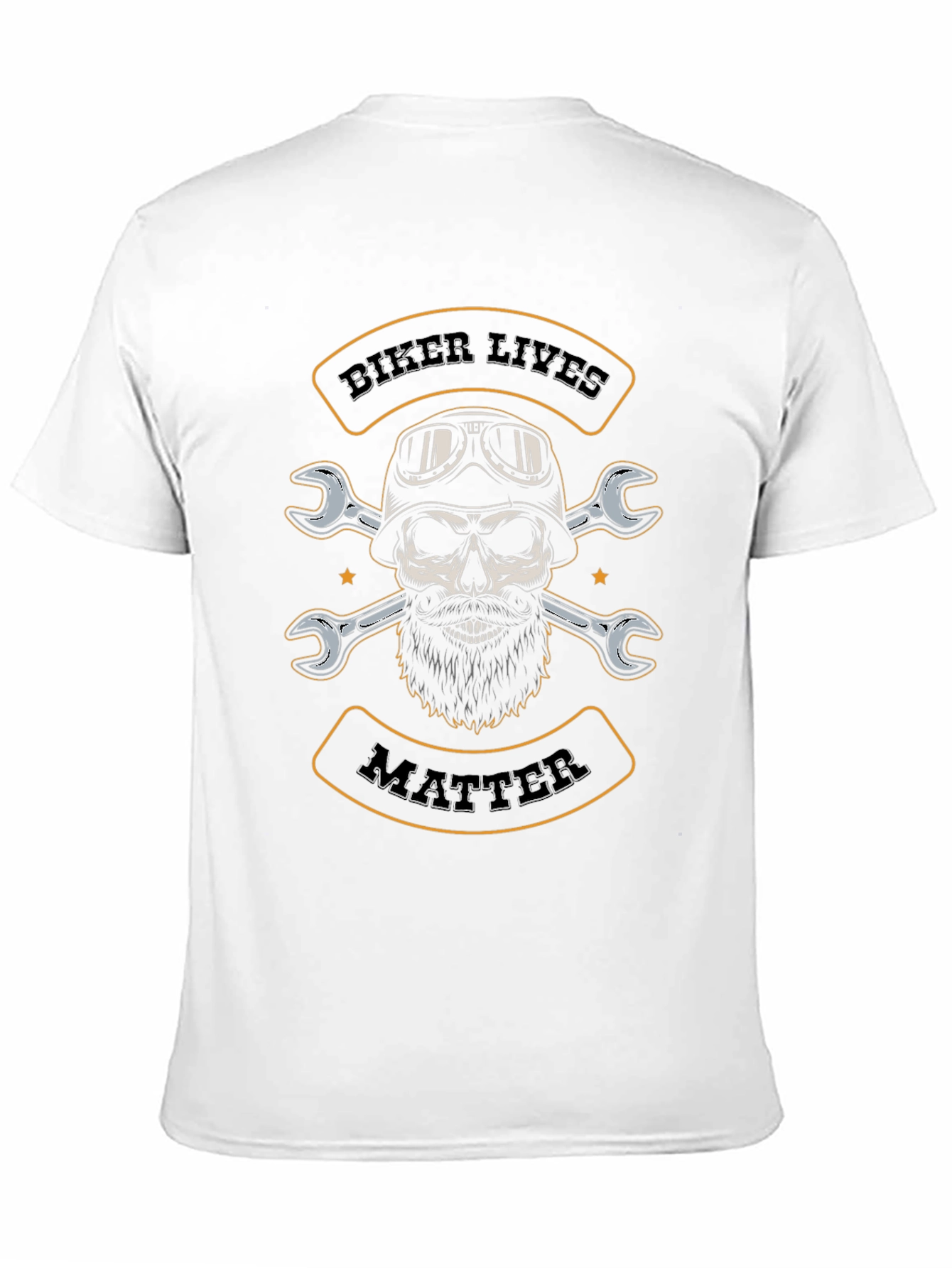 Biker Lives Matter Skull T-Shirt - Mechanic Style Tee
