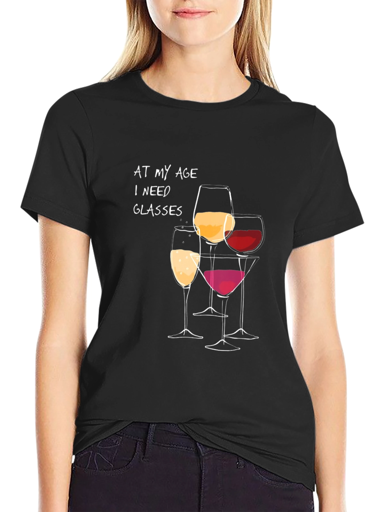 Wine Glasses Humor Graphic Tee