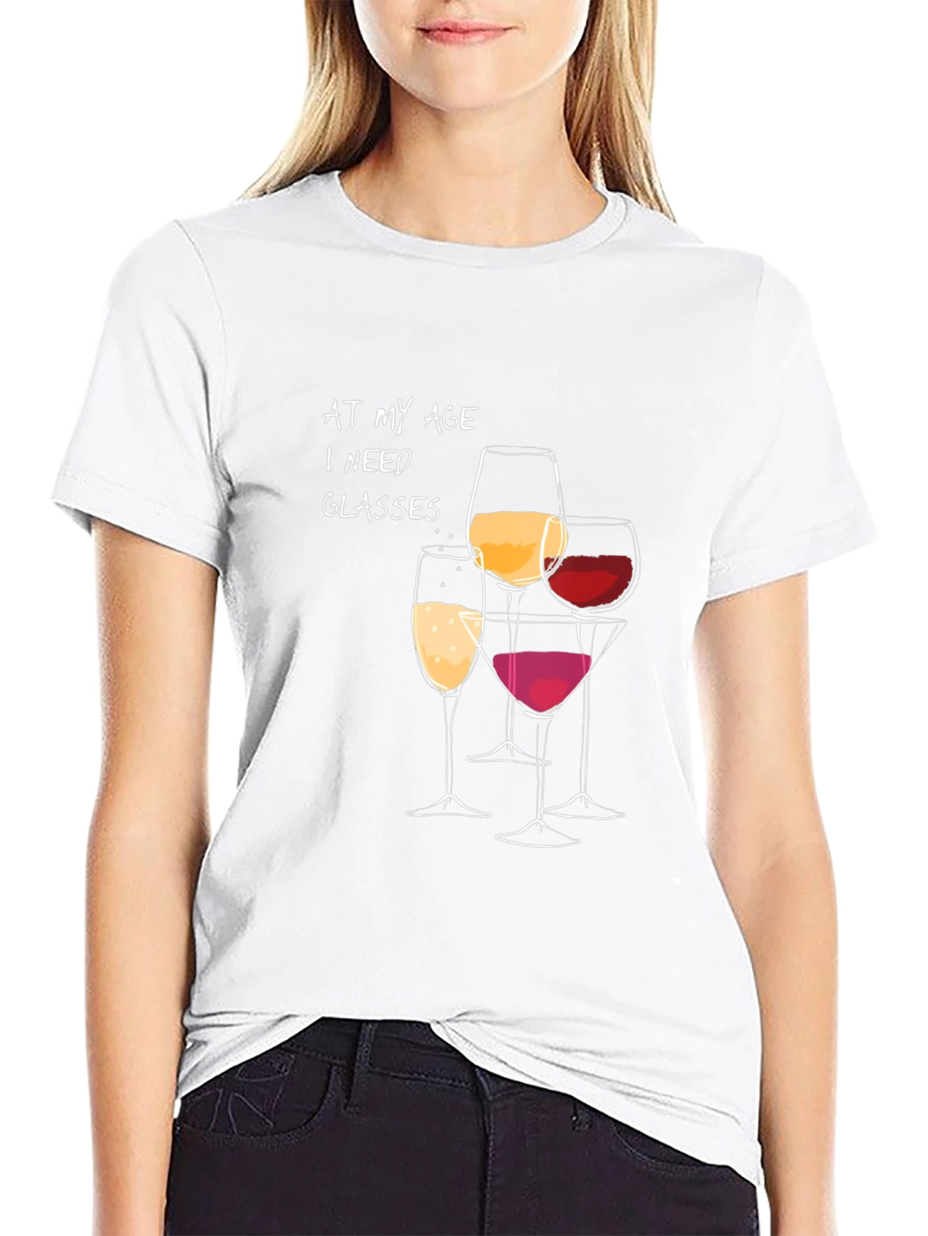 Wine Glasses Humor Graphic Tee