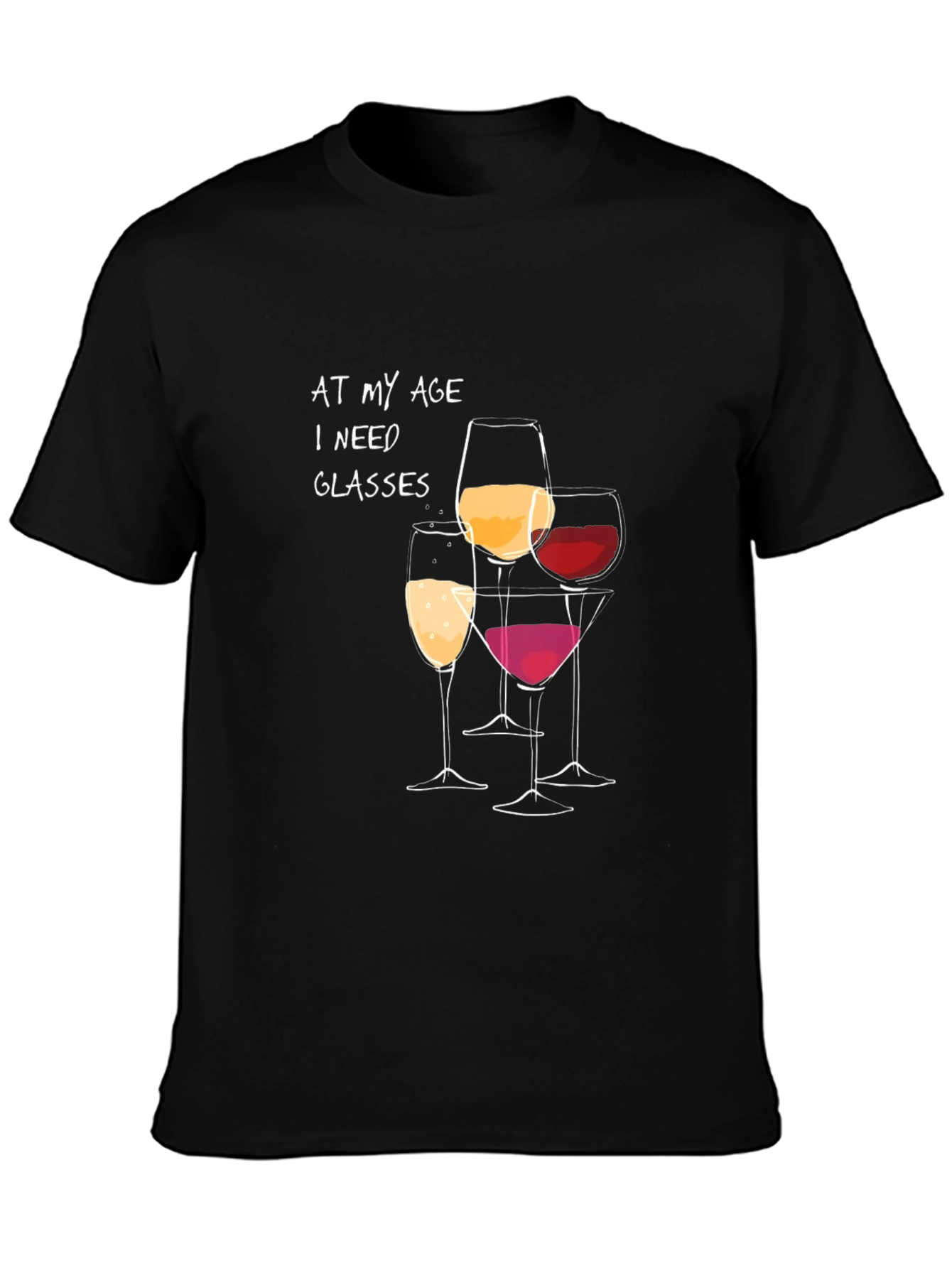 Wine Glasses Humor Graphic Tee