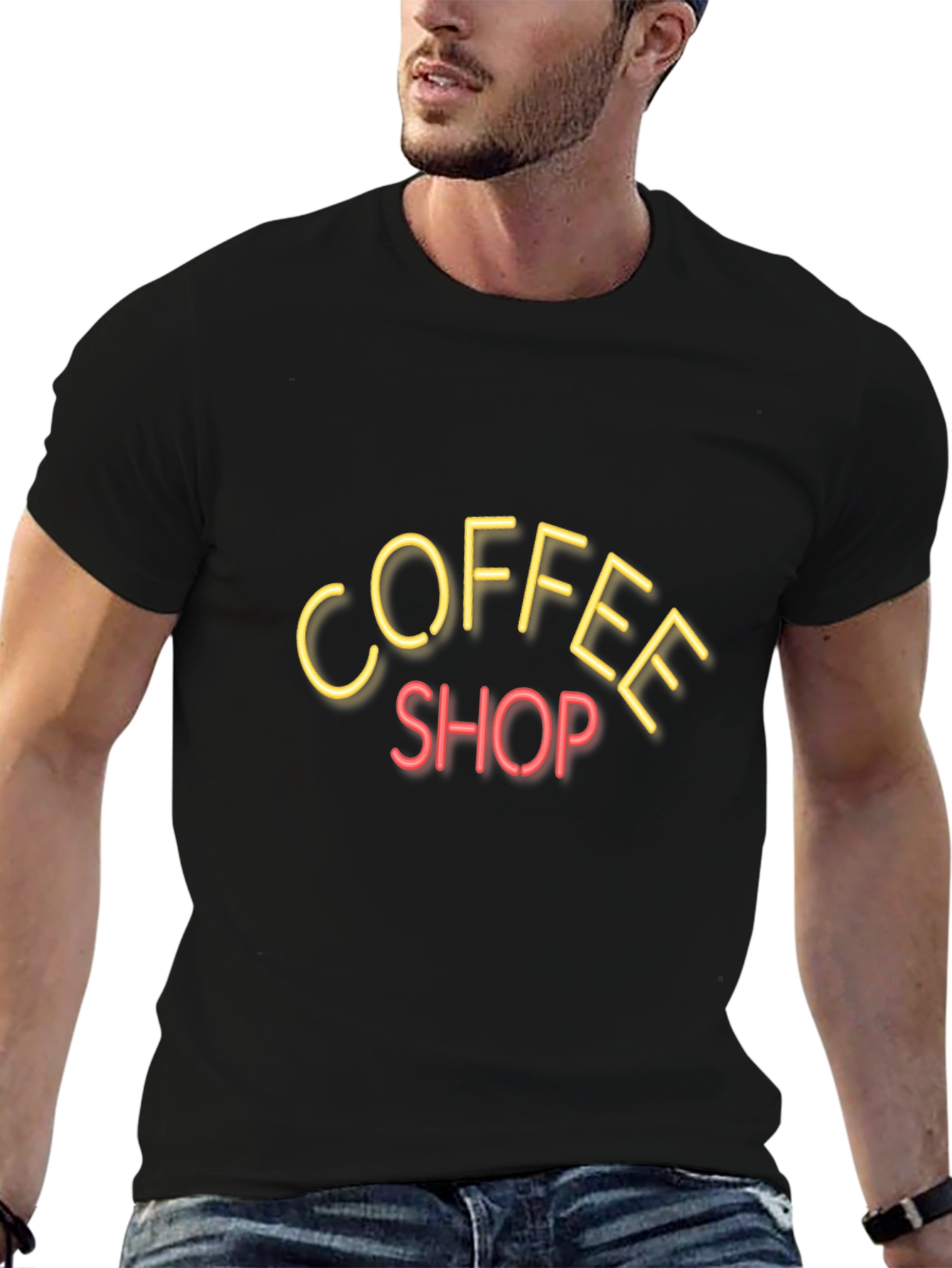 Coffee Shop Neon Sign Graphic Tee