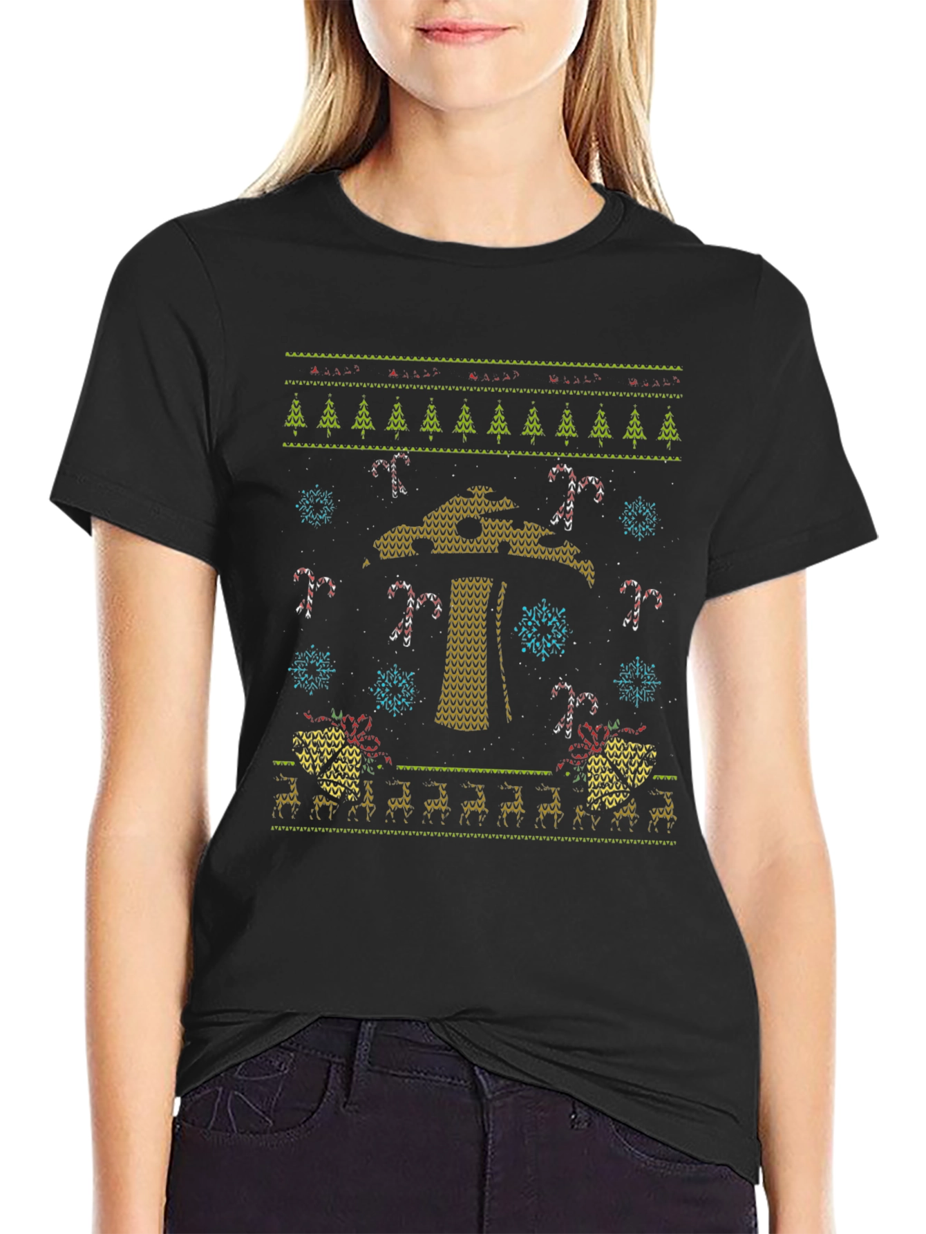 Ugly Christmas T-Shirt Palm Tree Holiday Party