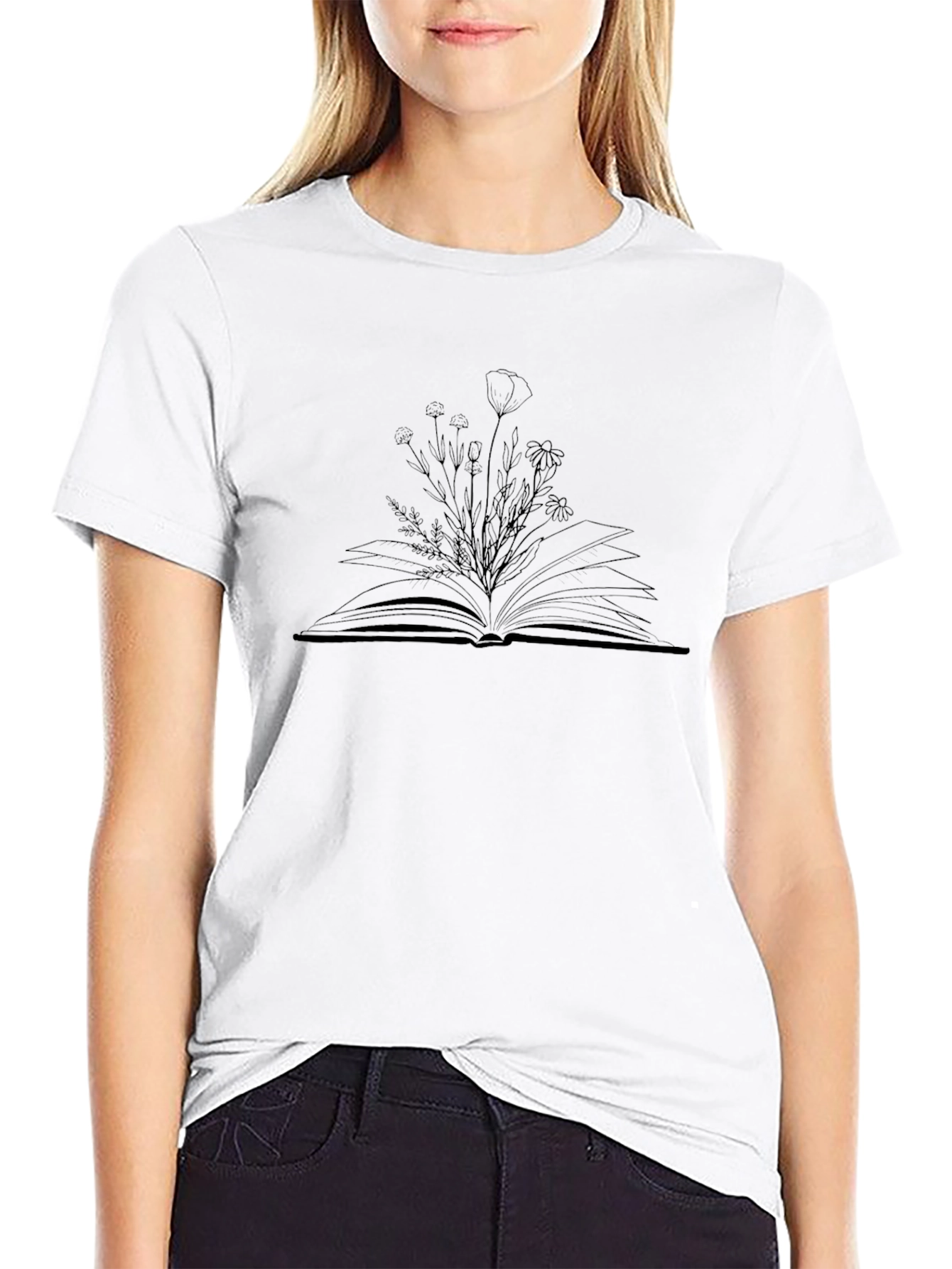 Floral Book Graphic Tee