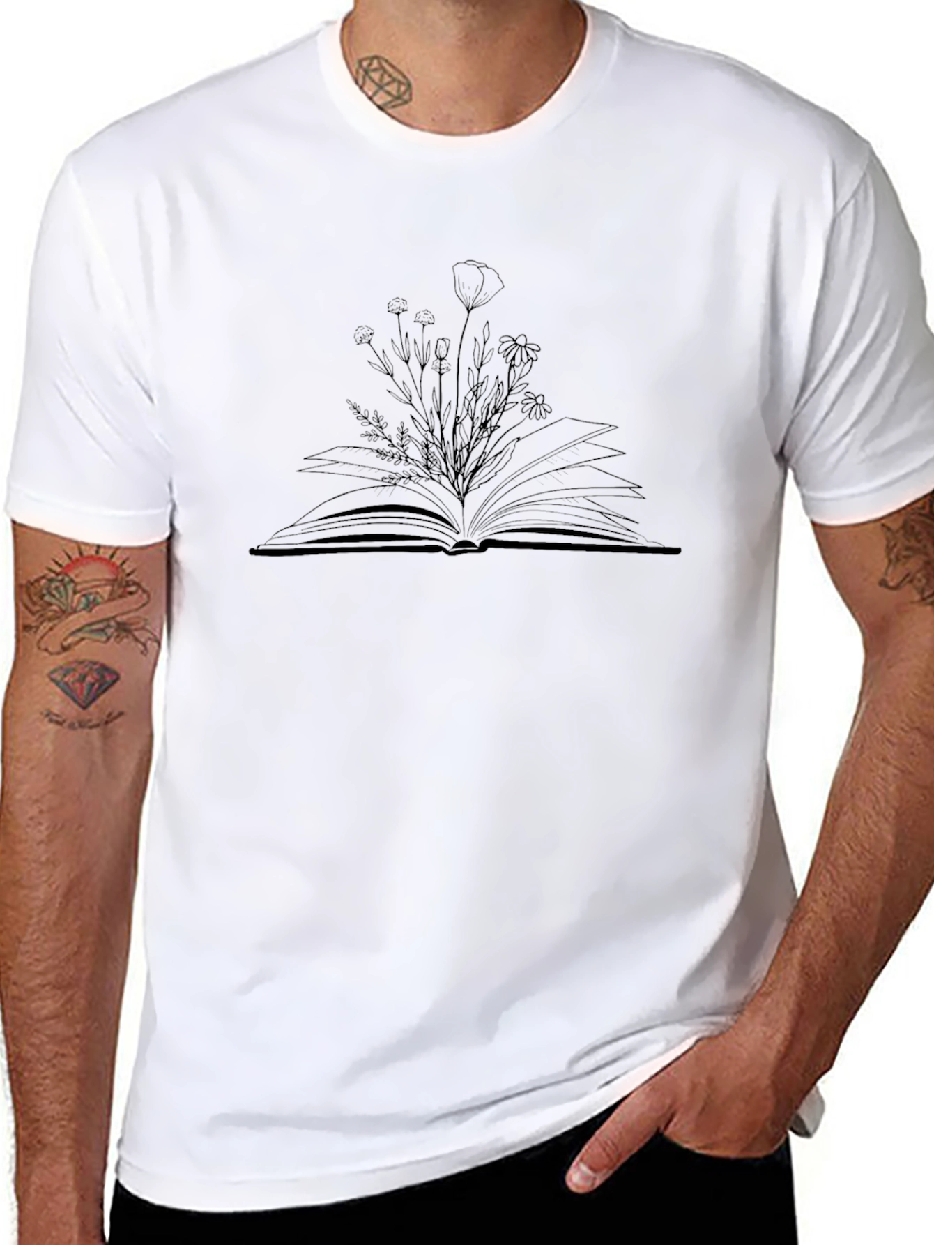 Floral Book Graphic Tee